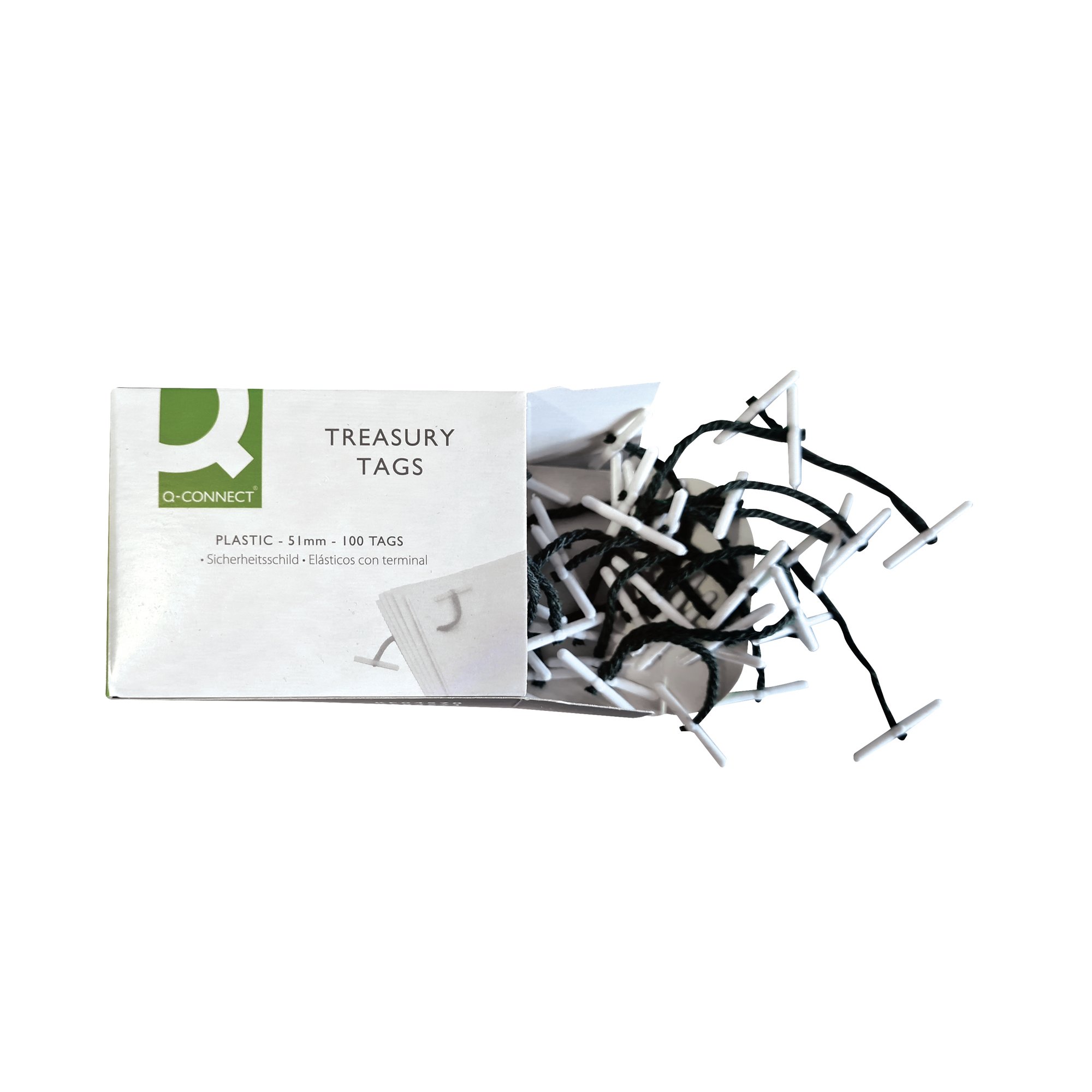 Q-CONNECT P/END TREAS TAG 51MM PK100