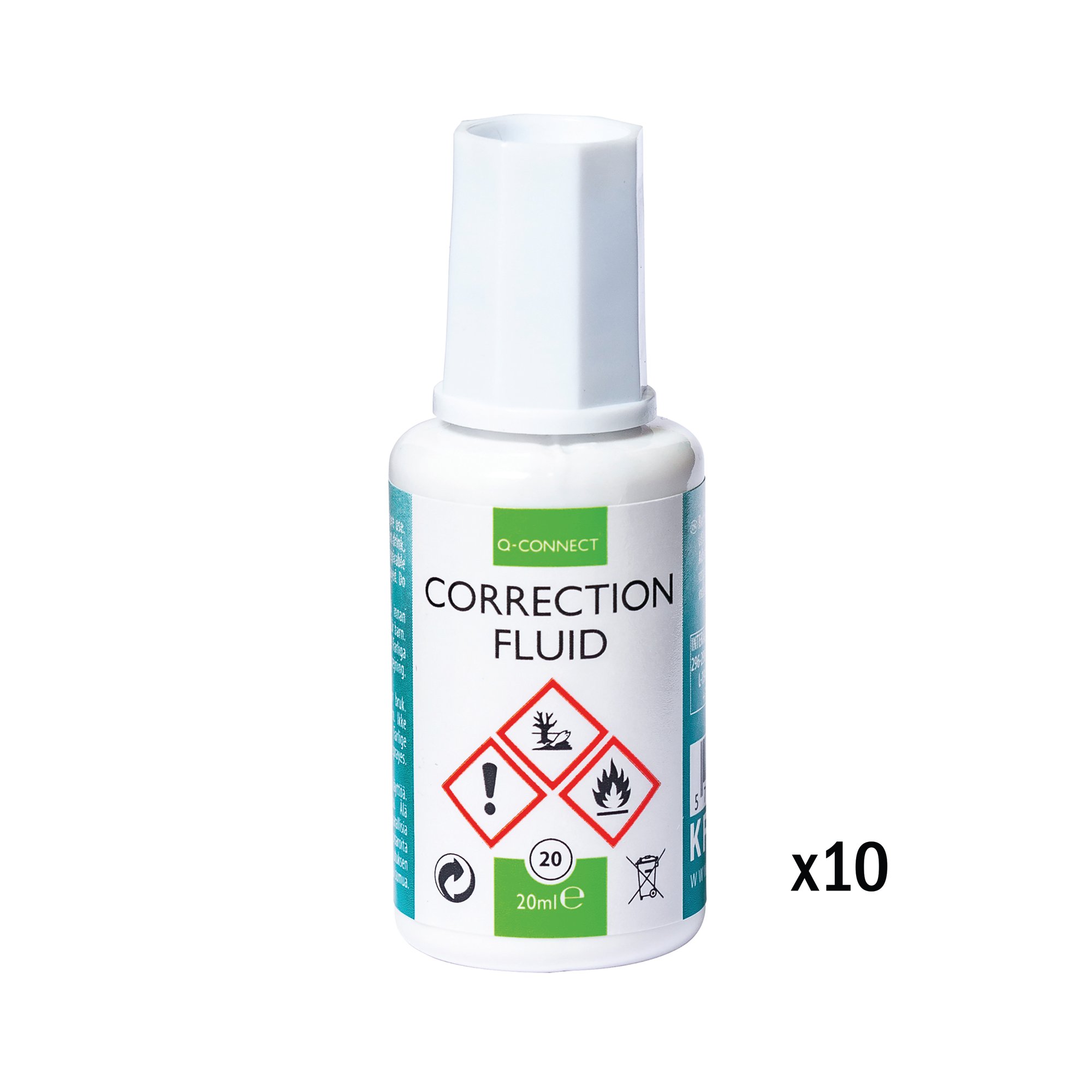 Q-CONNECT CORRECTION FLUID 20ML PK10