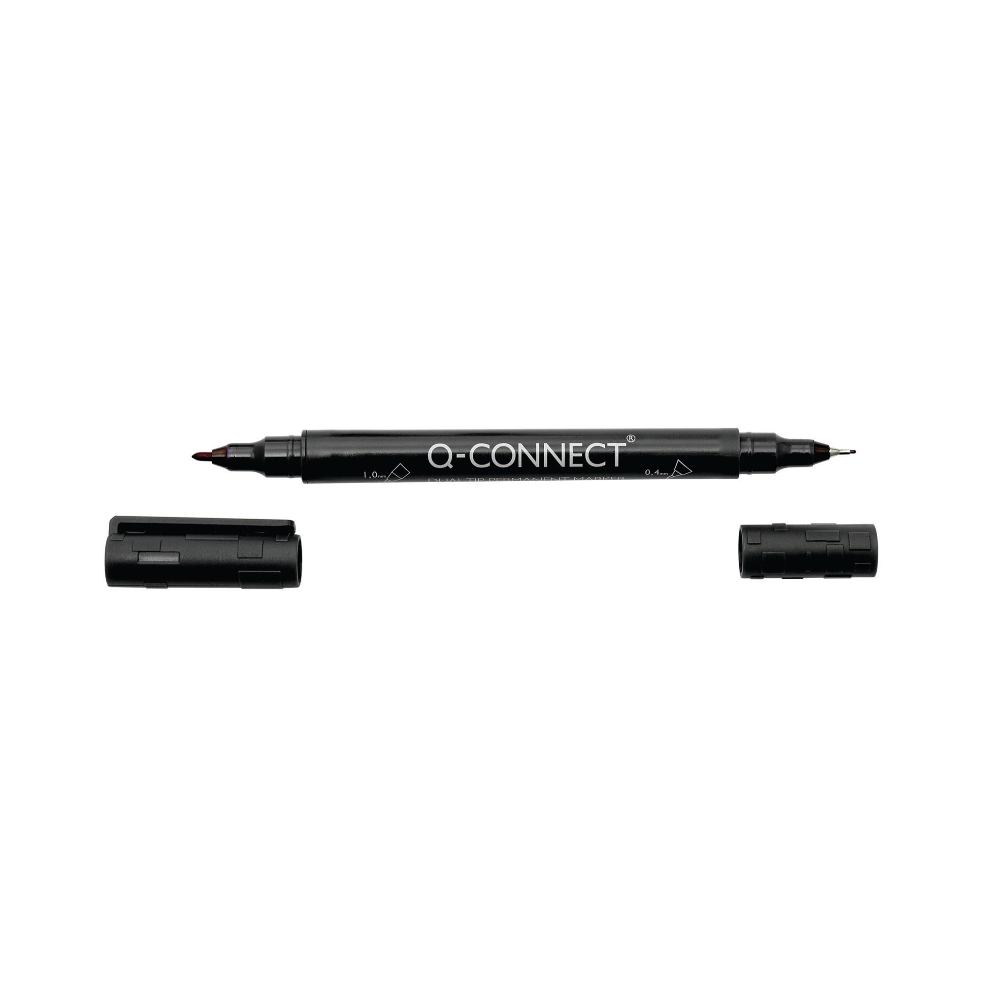Q-CONNECT DUAL TIP MARKERS BLK PK10