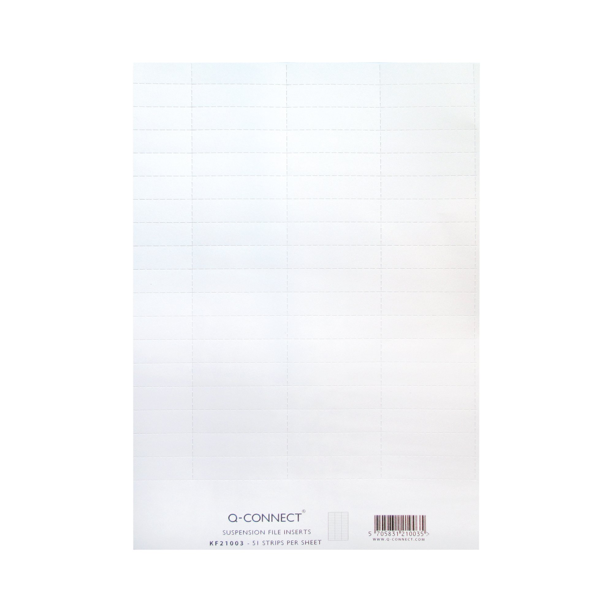 Q-CONNECT SUS FILE TAB INSRT WHT P51