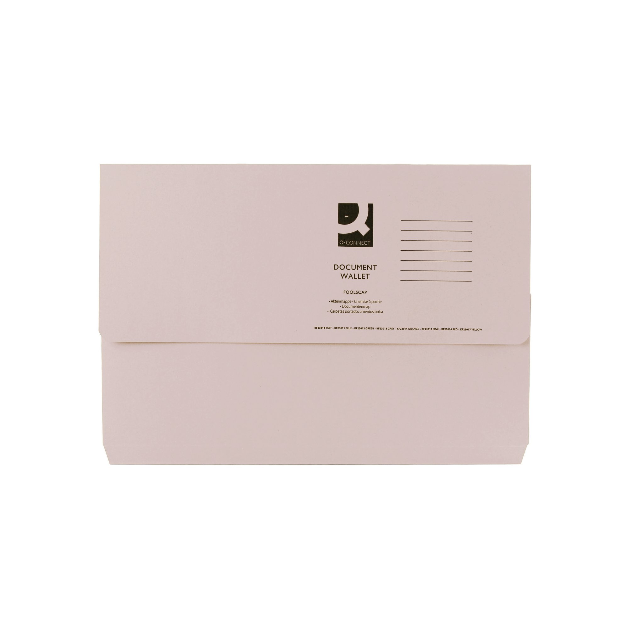 Q-CONNECT 1/2 FLAP DOC WLT BUFF PK50