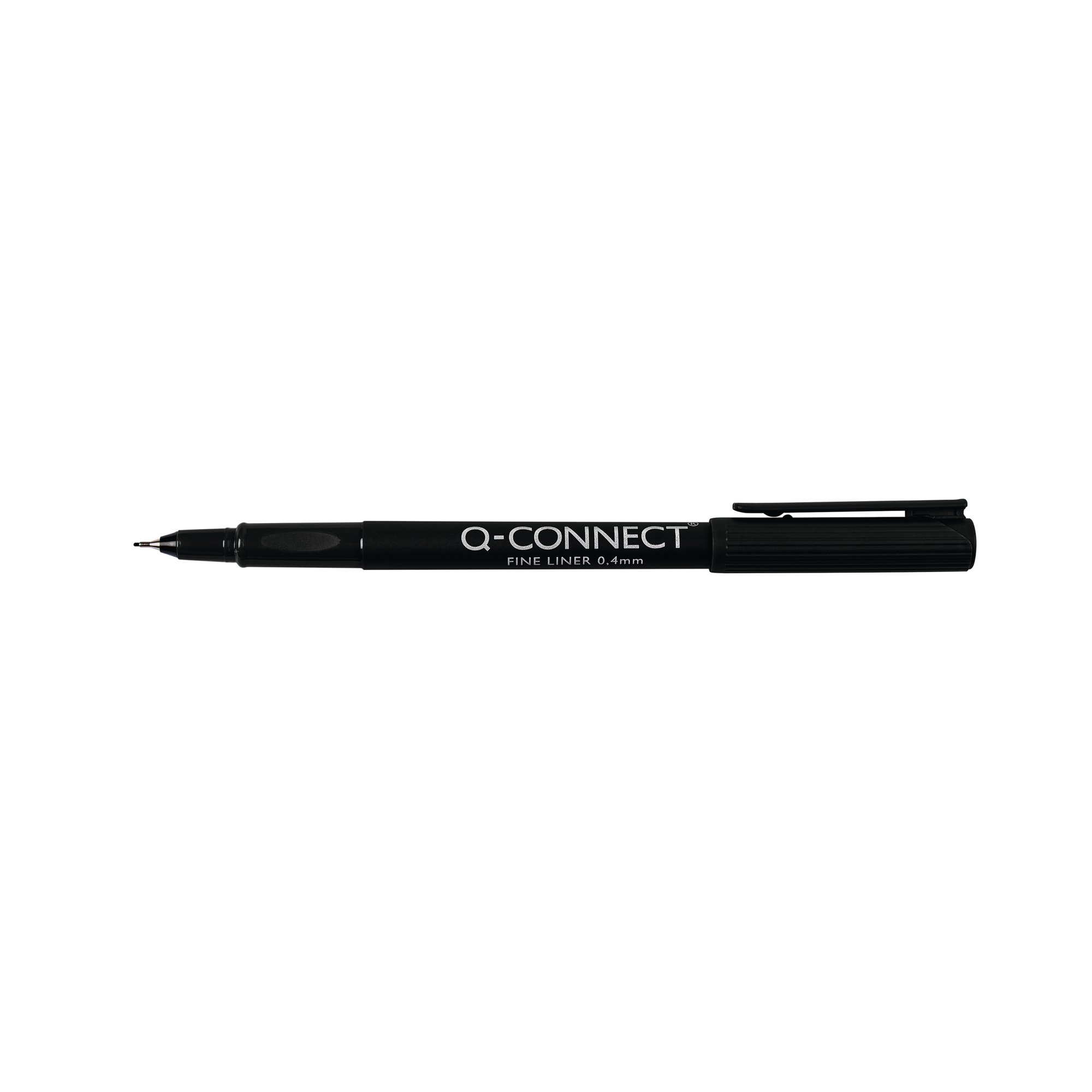 Q-CONNECT FINELNR PEN 0.4MM BLK PK10