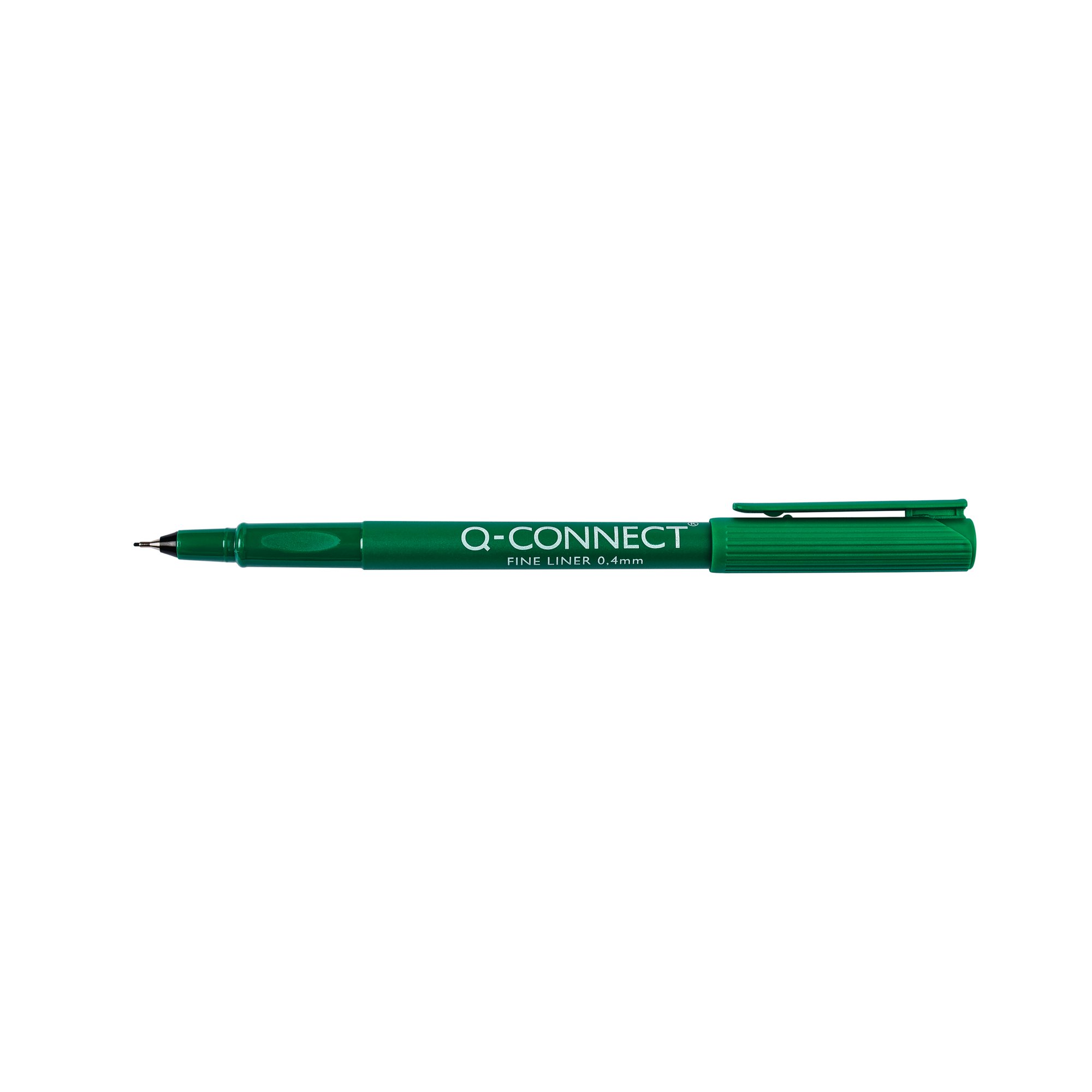 Q CONNECT FINELINER PEN 0.4 GRN PK10
