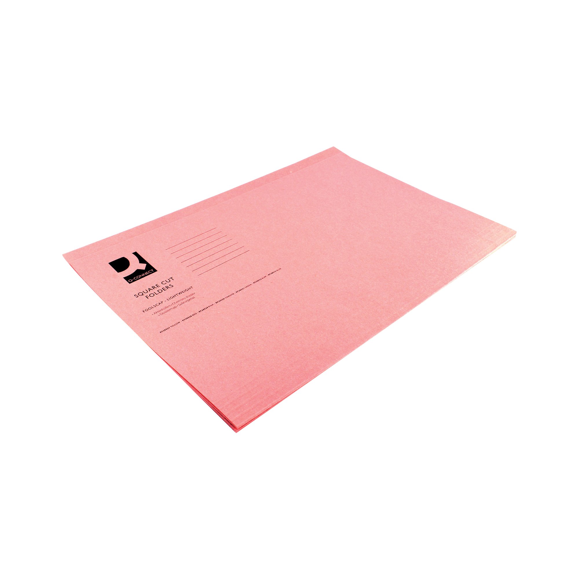 Q-CONNECT SQUARE CUT FOLDER FS PINK