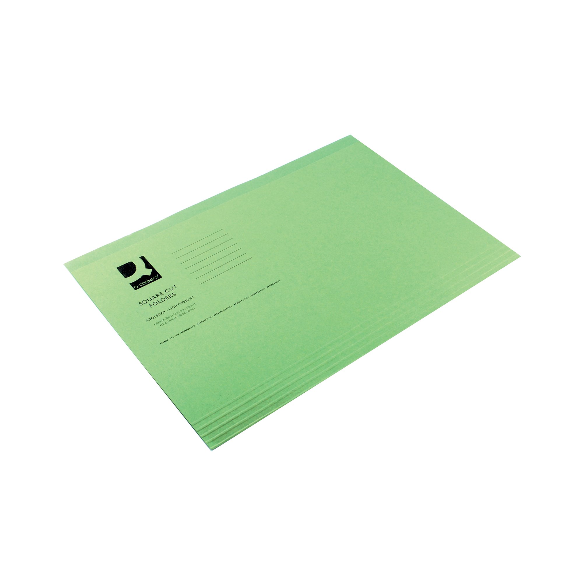 Q-CONNECT SQUARE CUT FOLDER FS GREEN