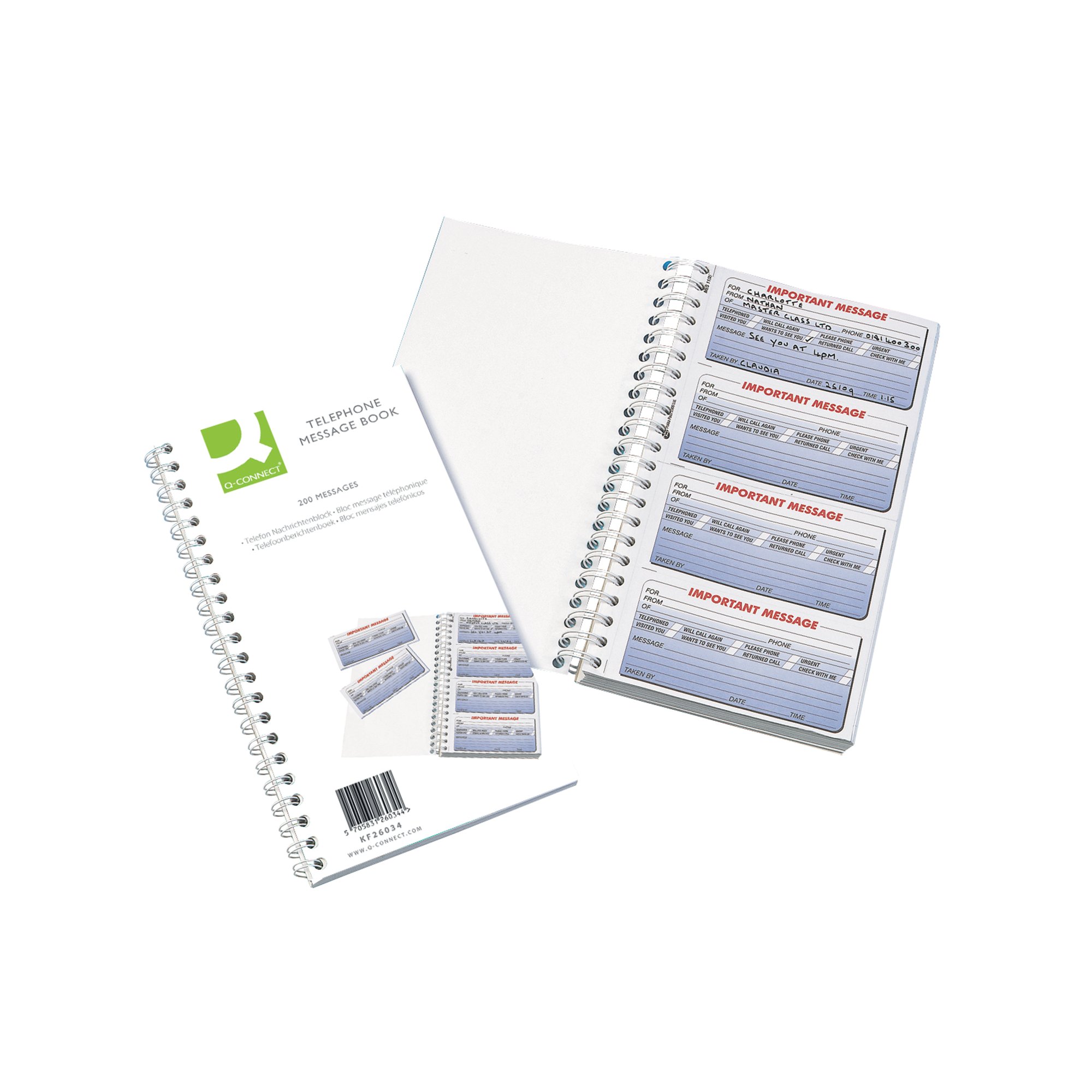 Q-CONNECT TELE MESSAGE BOOK 200 MSGS