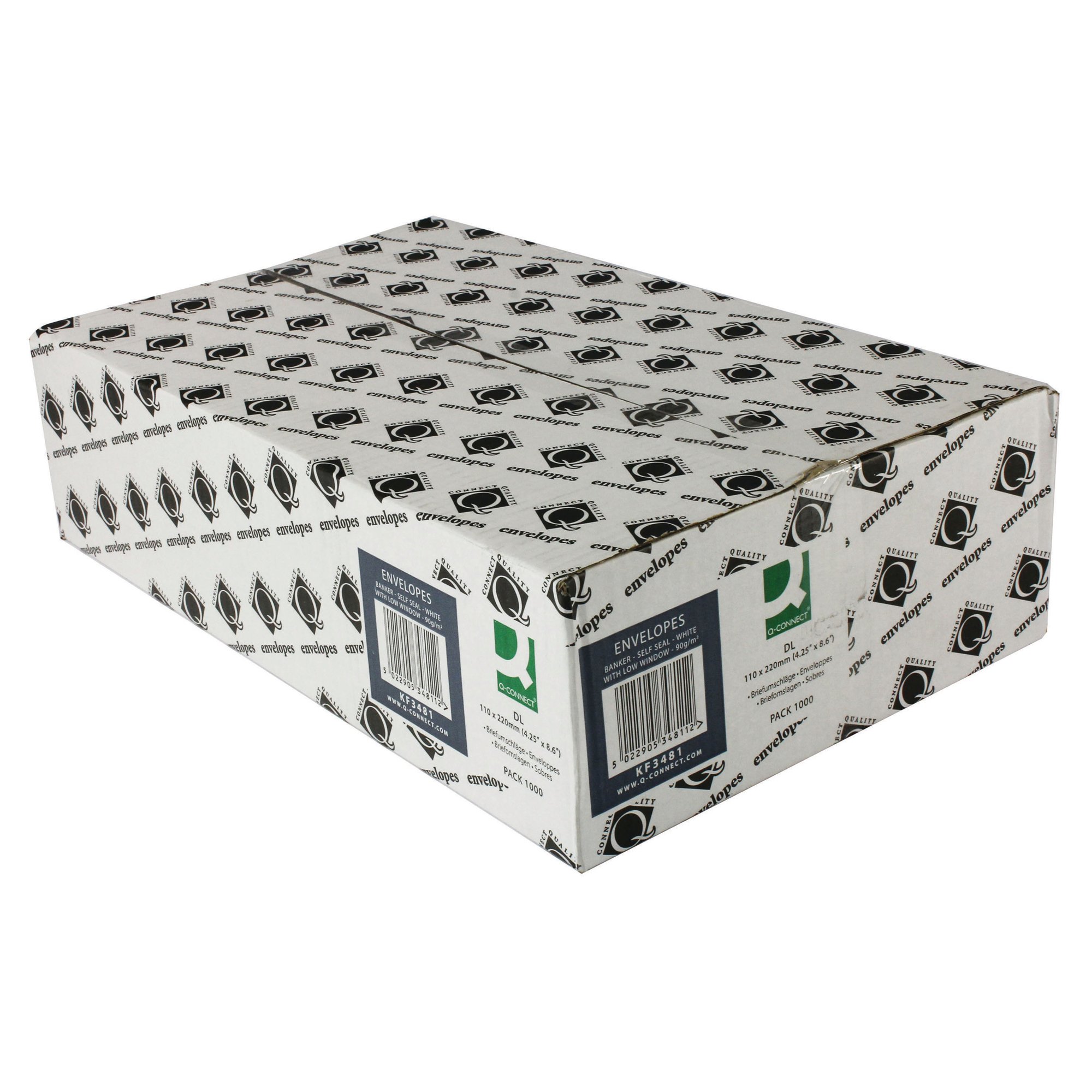 Q-CONNECT DL ENV WIN 90GSM WHT P1000