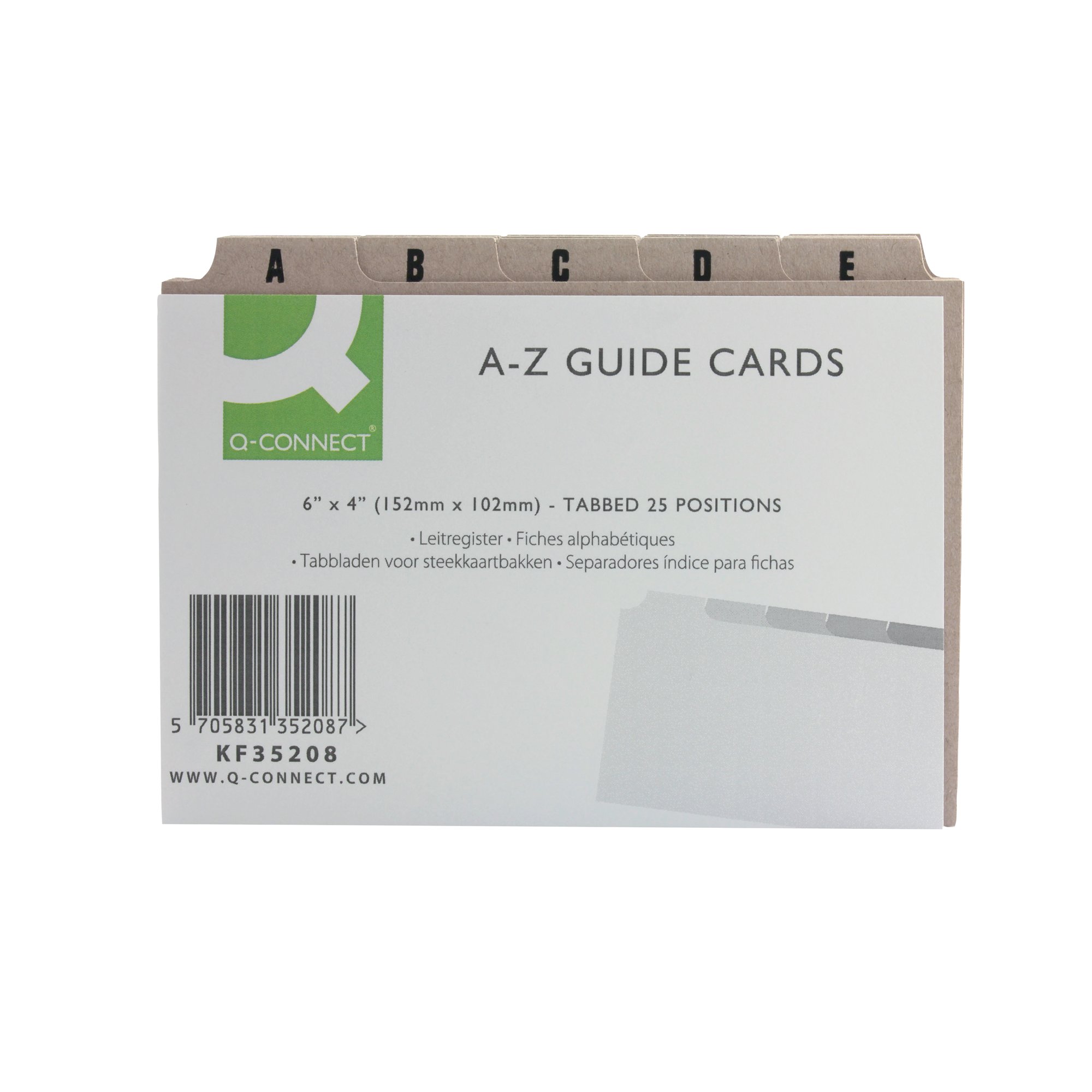 Q-CONNECT GD CARD 152X102MM A-Z PK25