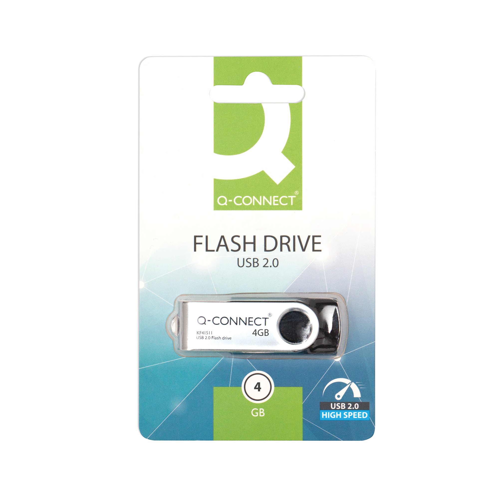 Q-CONNECT USB 2.0 SWIVEL 4GB DRIVE