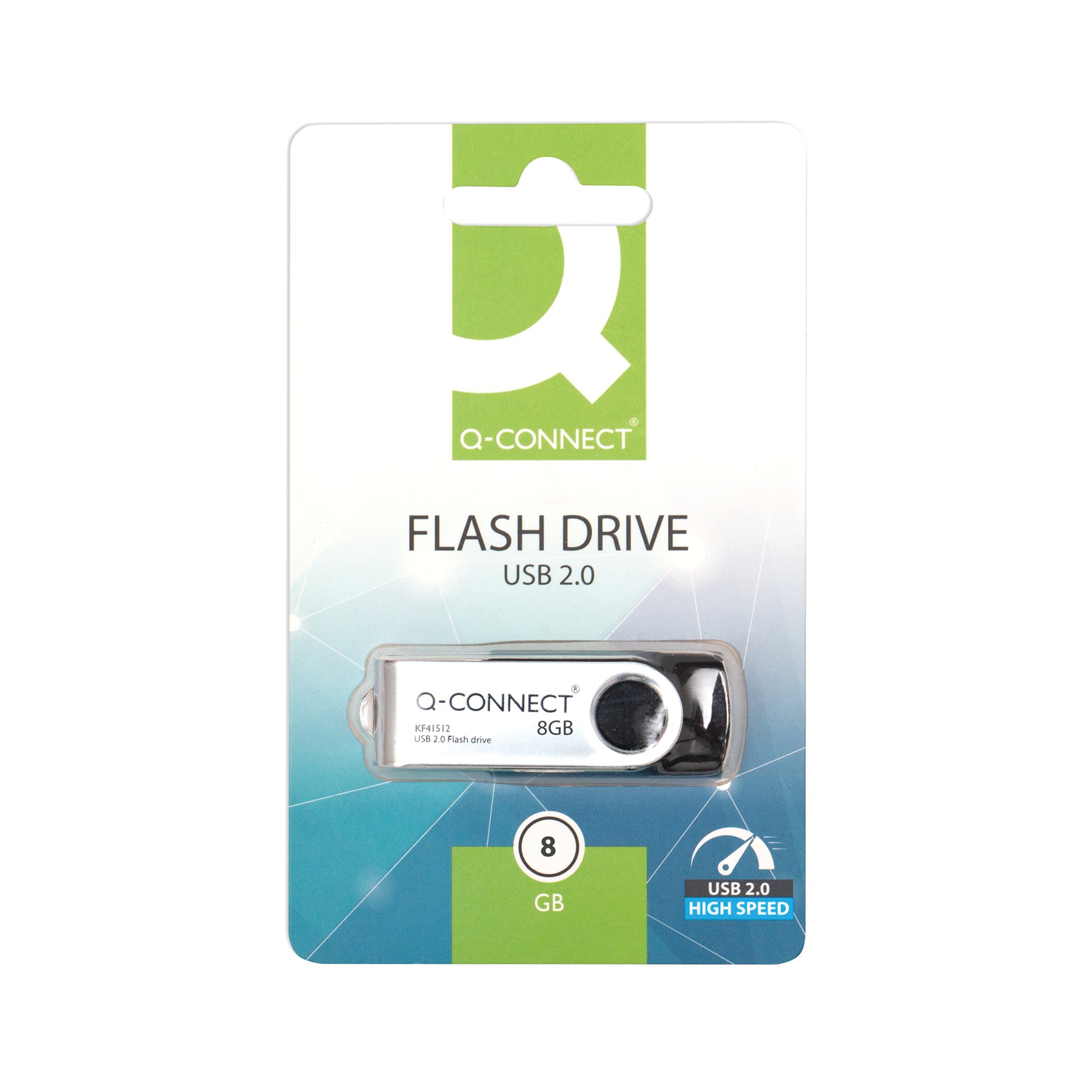 Q-CONNECT USB 2.0 SWIVEL 8GB DRIVE