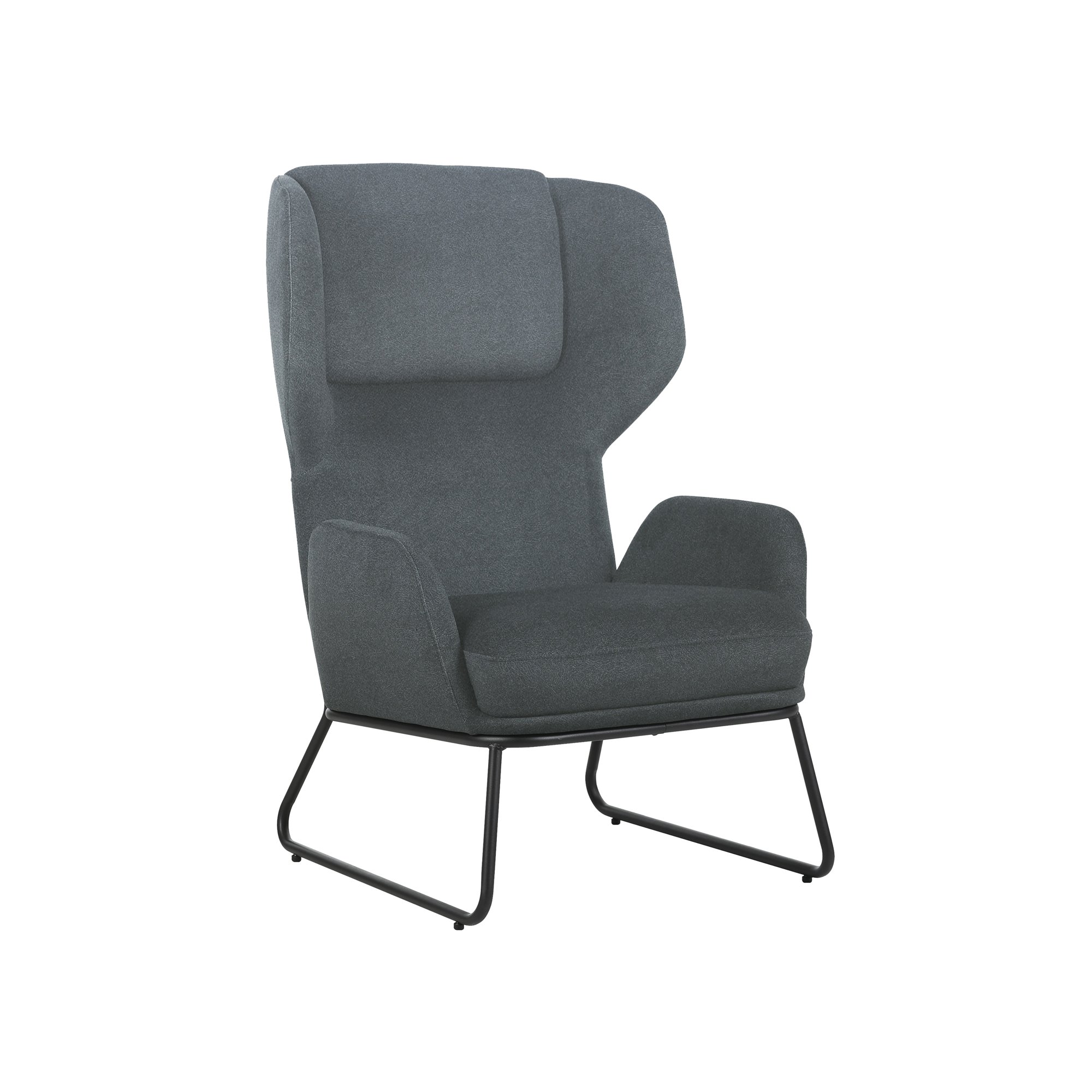 AGYLE WINGBACK CHAIR GREY/BLACK