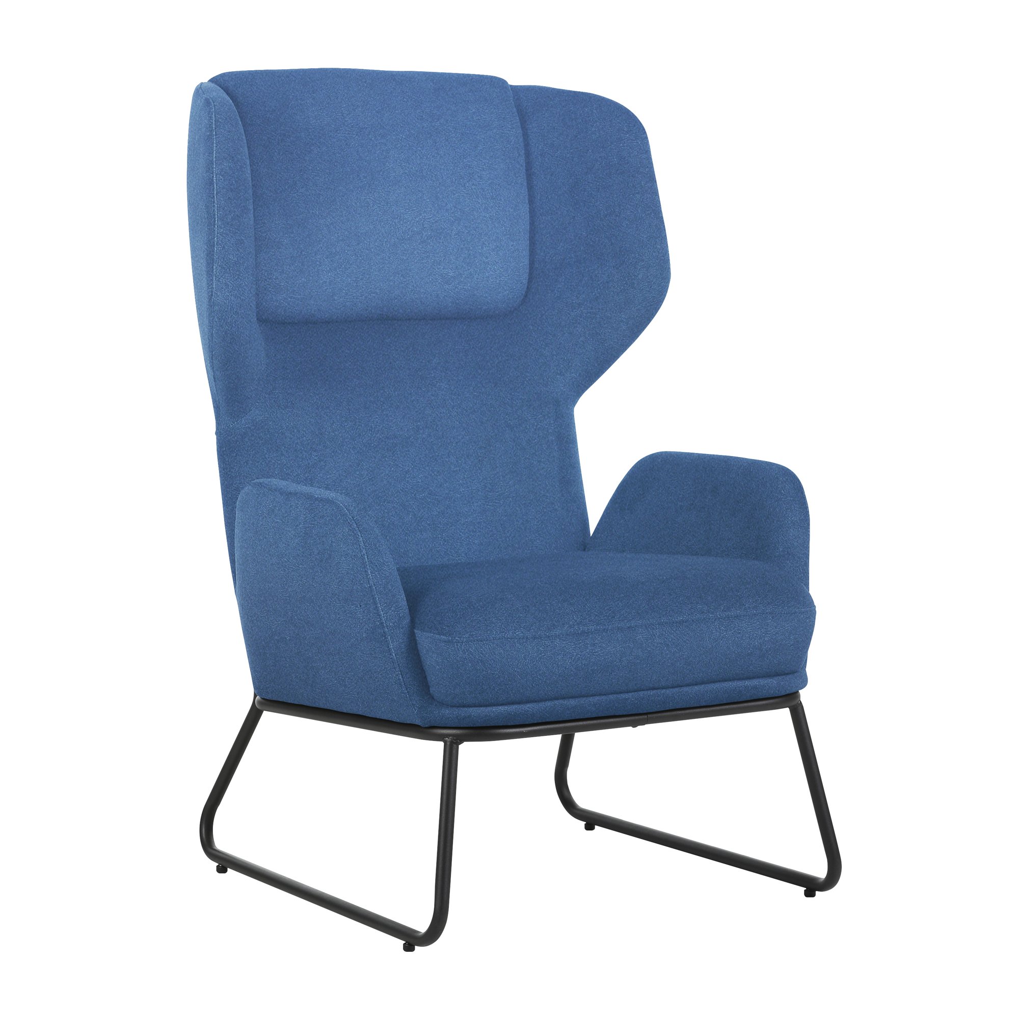 AGYLE WINGBACK CHAIR BLUE/BLACK