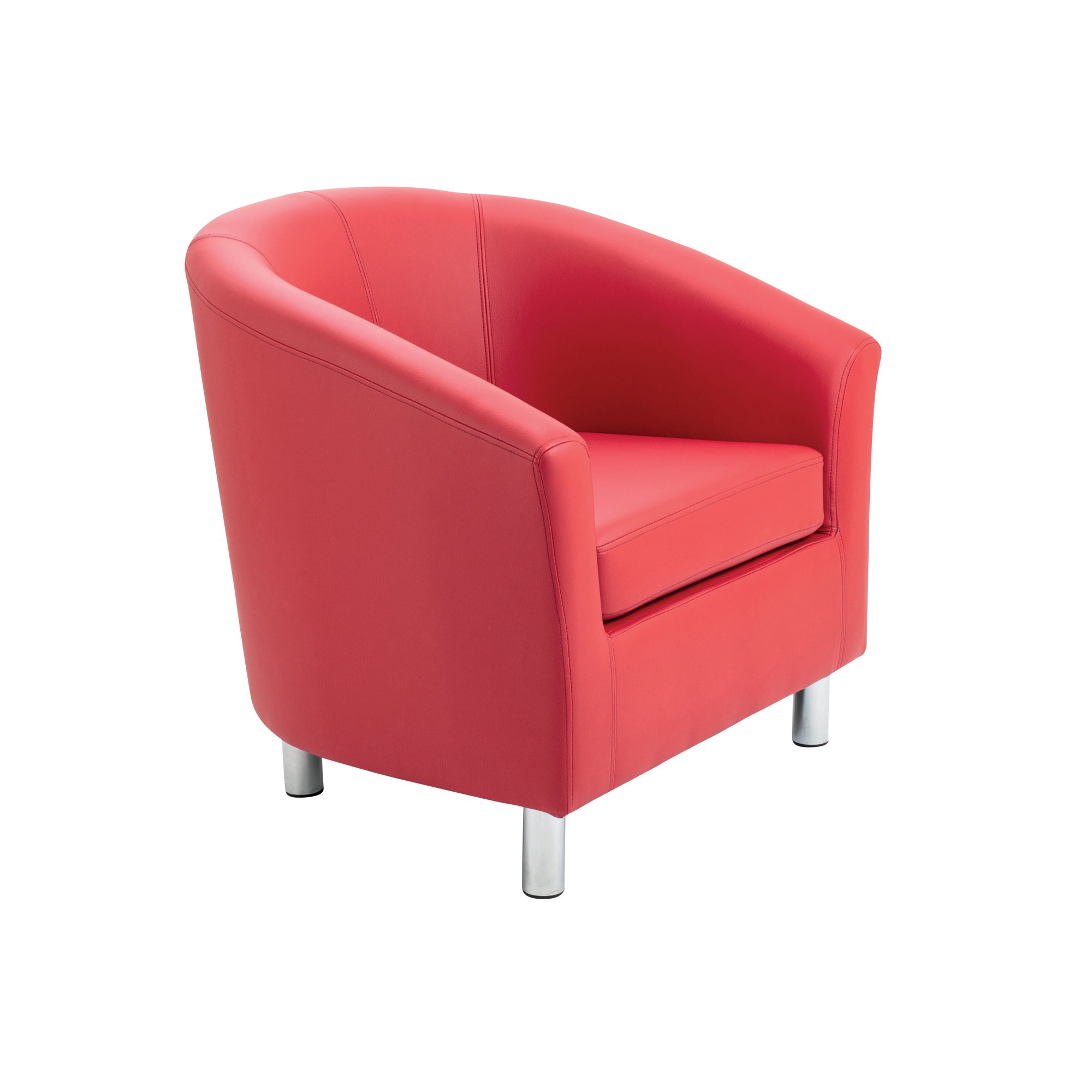JEMINI TUB POLYURETHANE ARMCHAIR RED