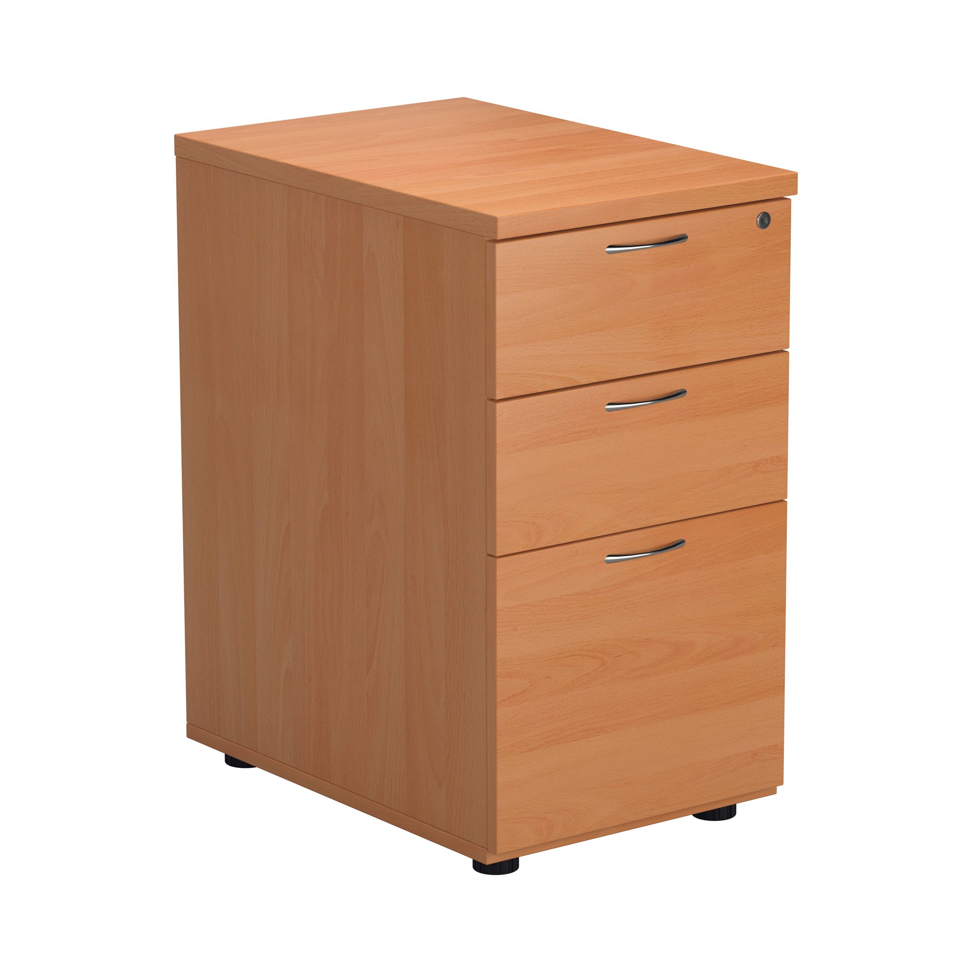 FIRST 3DRW DESK HIGH PEDESTAL BEECH