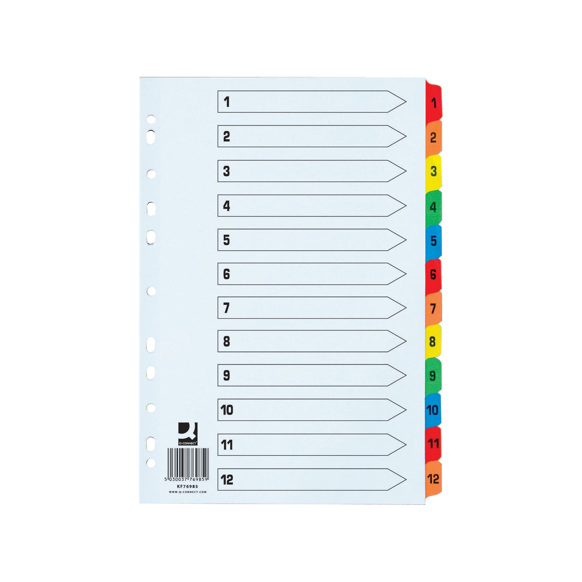 Q CONNECT EW INDEX 1-12 REINF MULTI