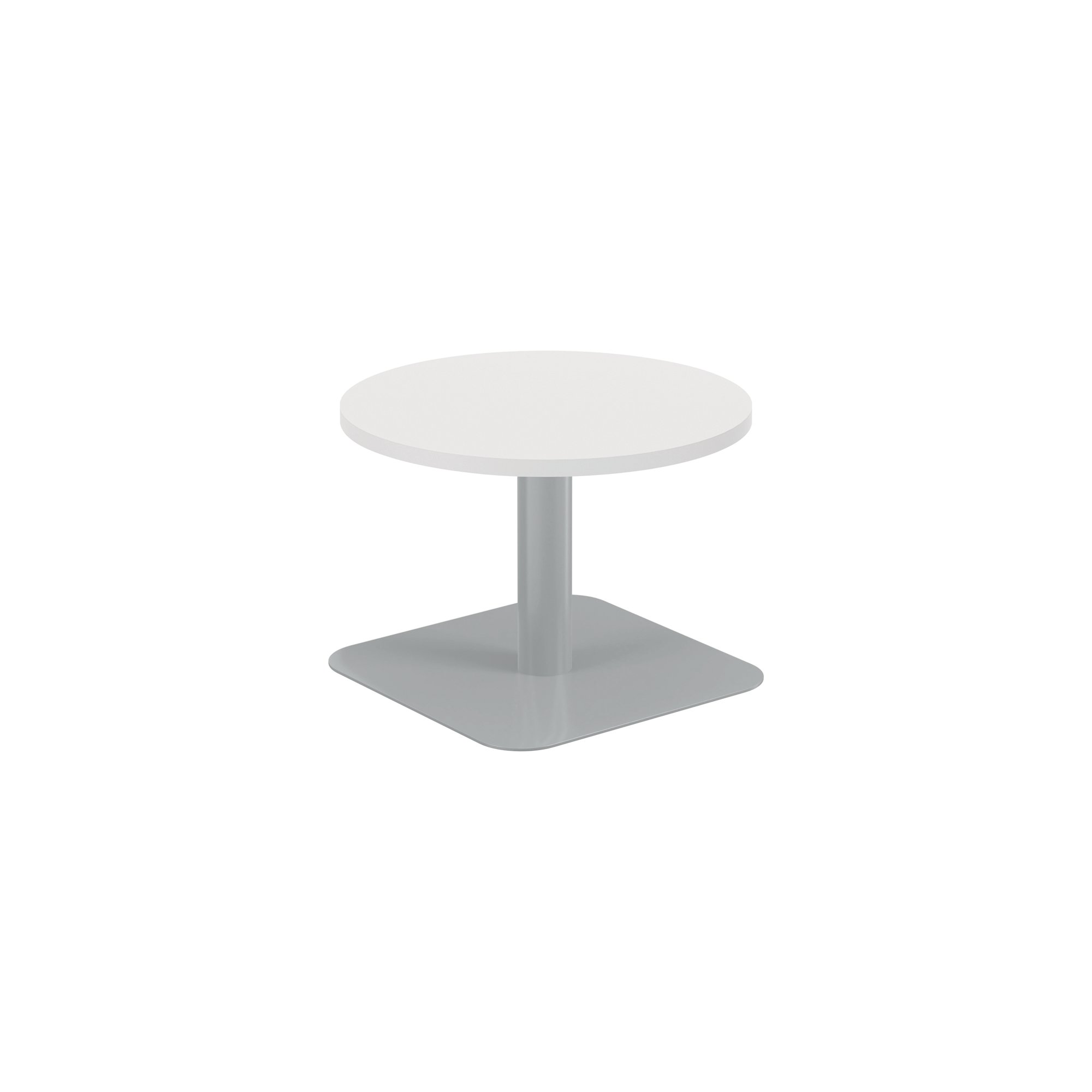FORGE LOW TABLE 600MM WHITE/SILVER