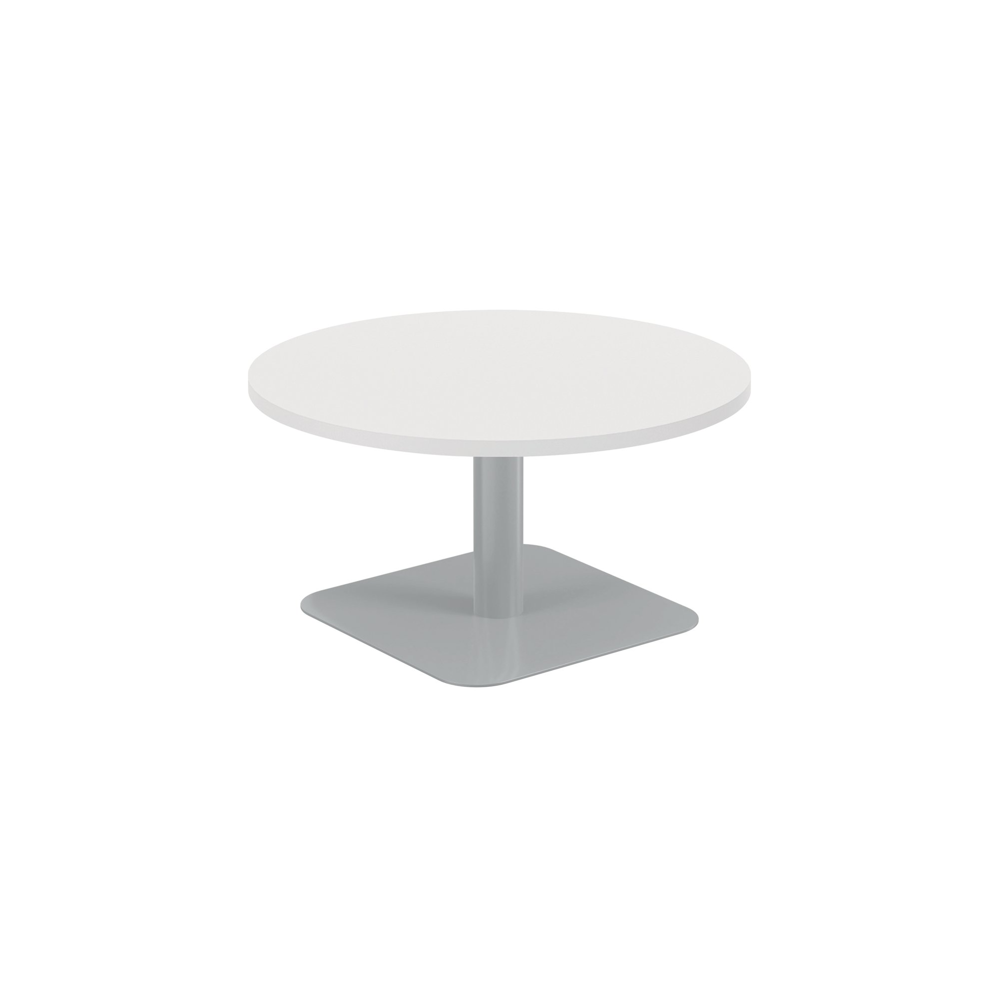 FORGE LOW TABLE 800MM WHITE/SILVER