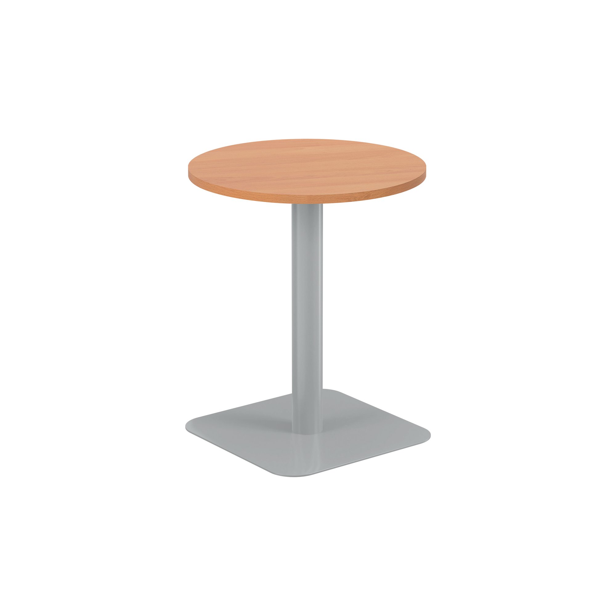 FORGE MID TABLE 600MM BEECH/SILVER