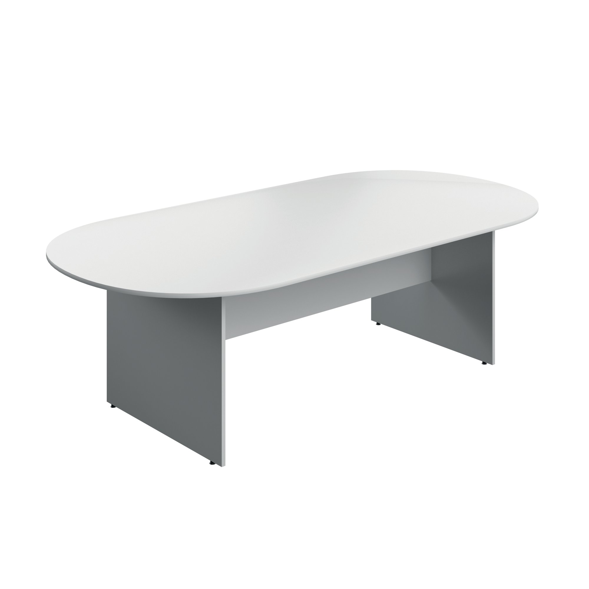 MODARA OVAL BRDR TABLE 2400X730 WHT