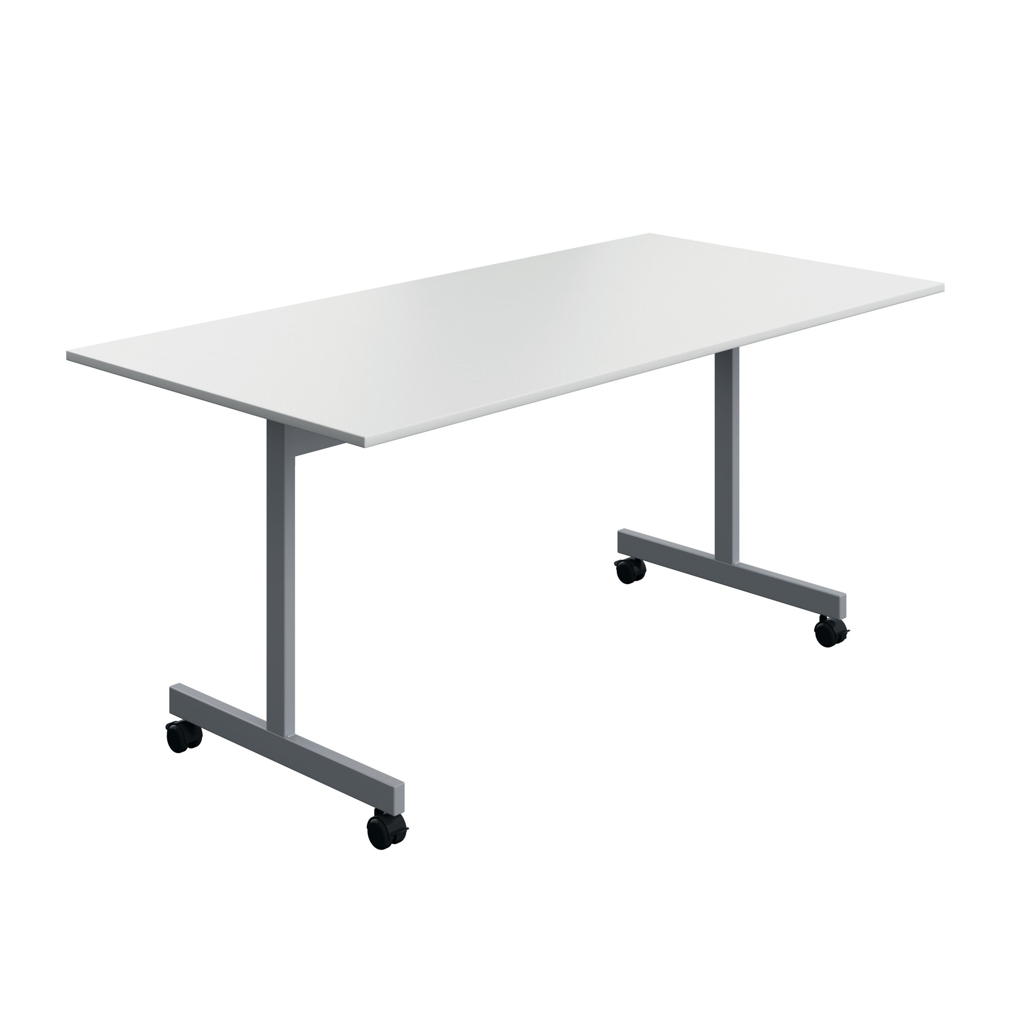 TILTING RECT TBL 1600X800 WHITE/SLV