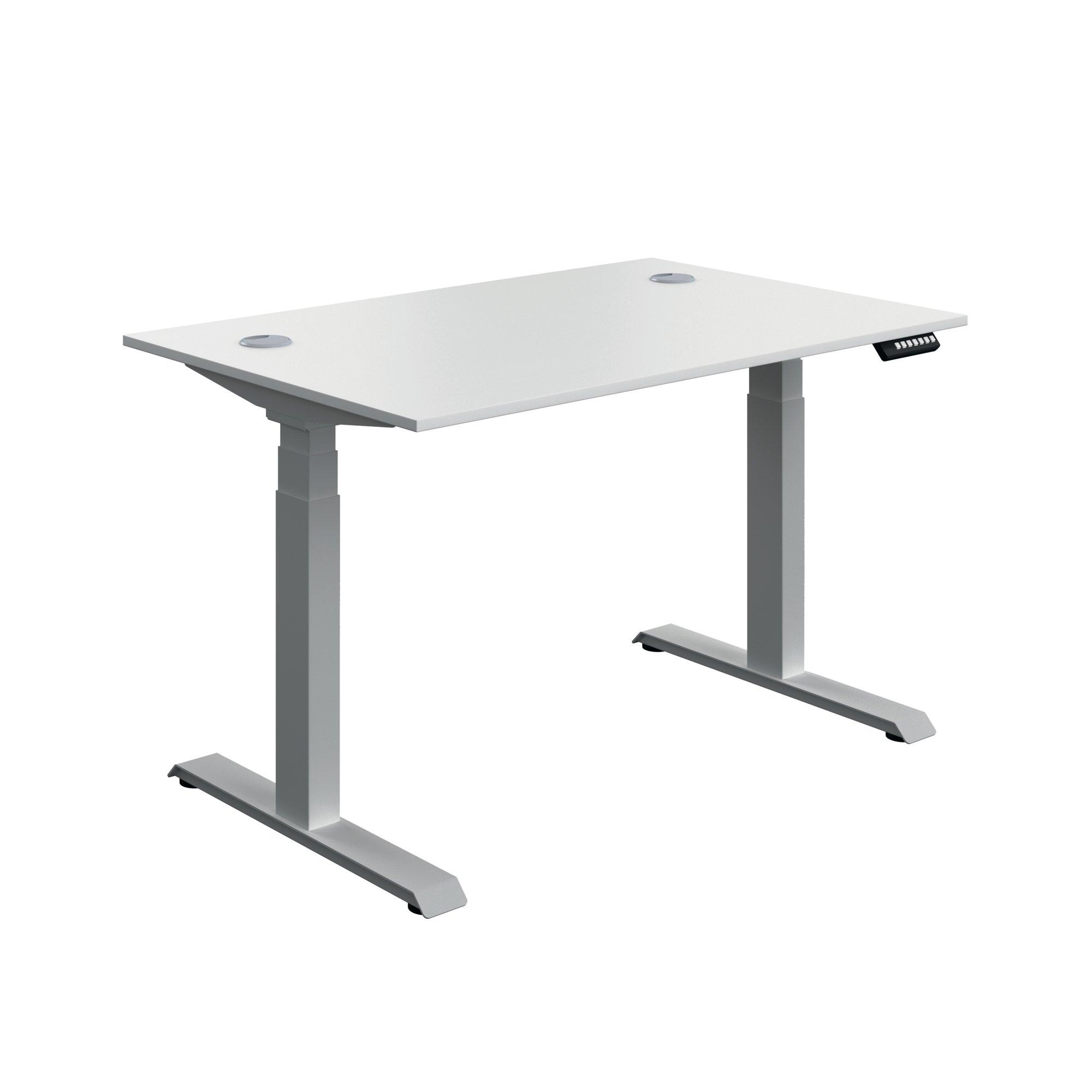 MODARA DM SIT/STAND DSK 1200 WHT/SLV