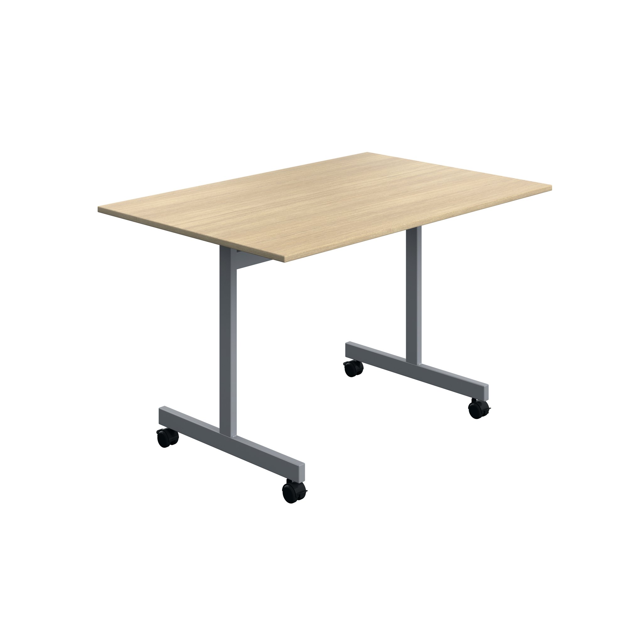 TILTING RECT TBL 1200X800 OAK/SLV