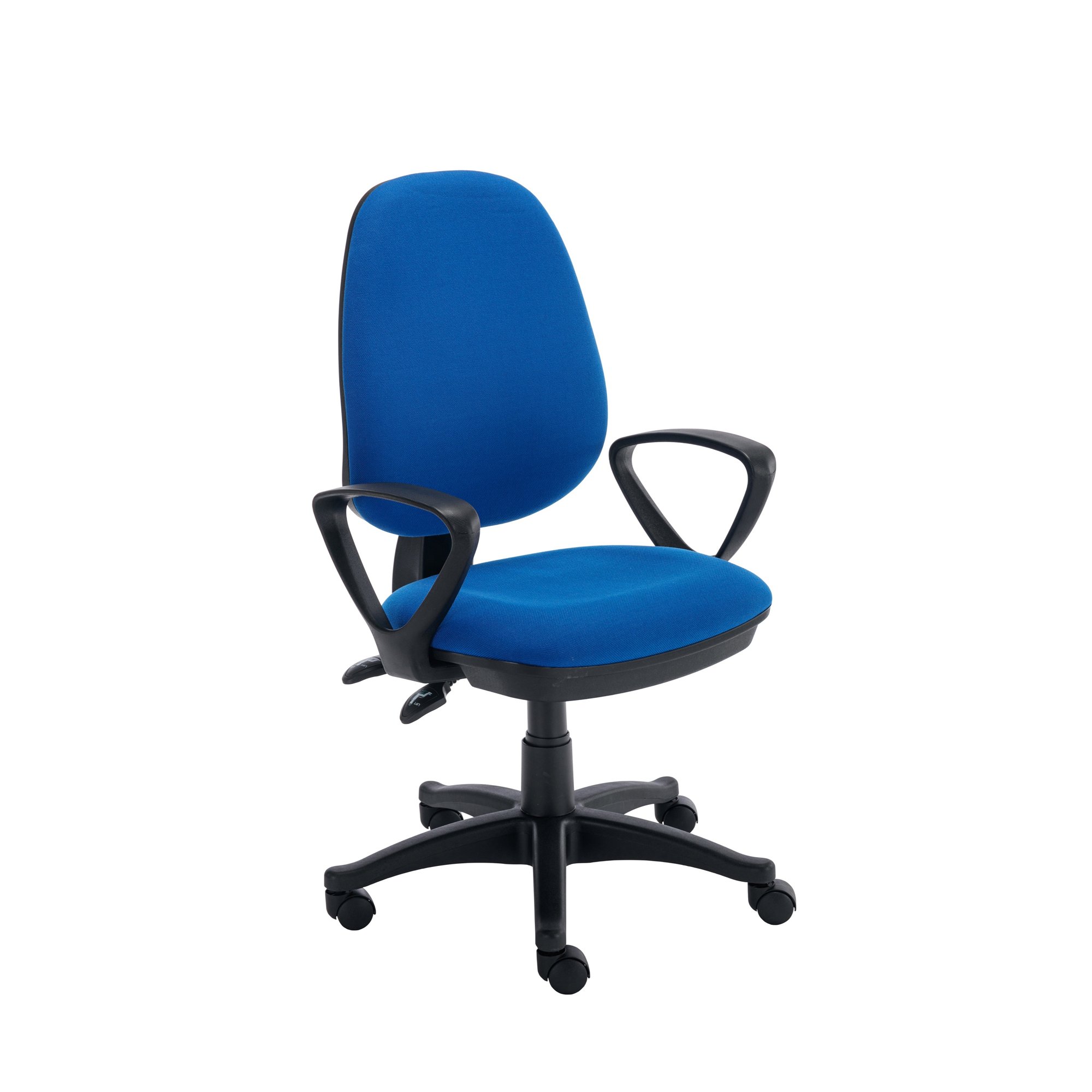 2 LEVER OPTR CHAIR RBLU WTH FXD ARMS