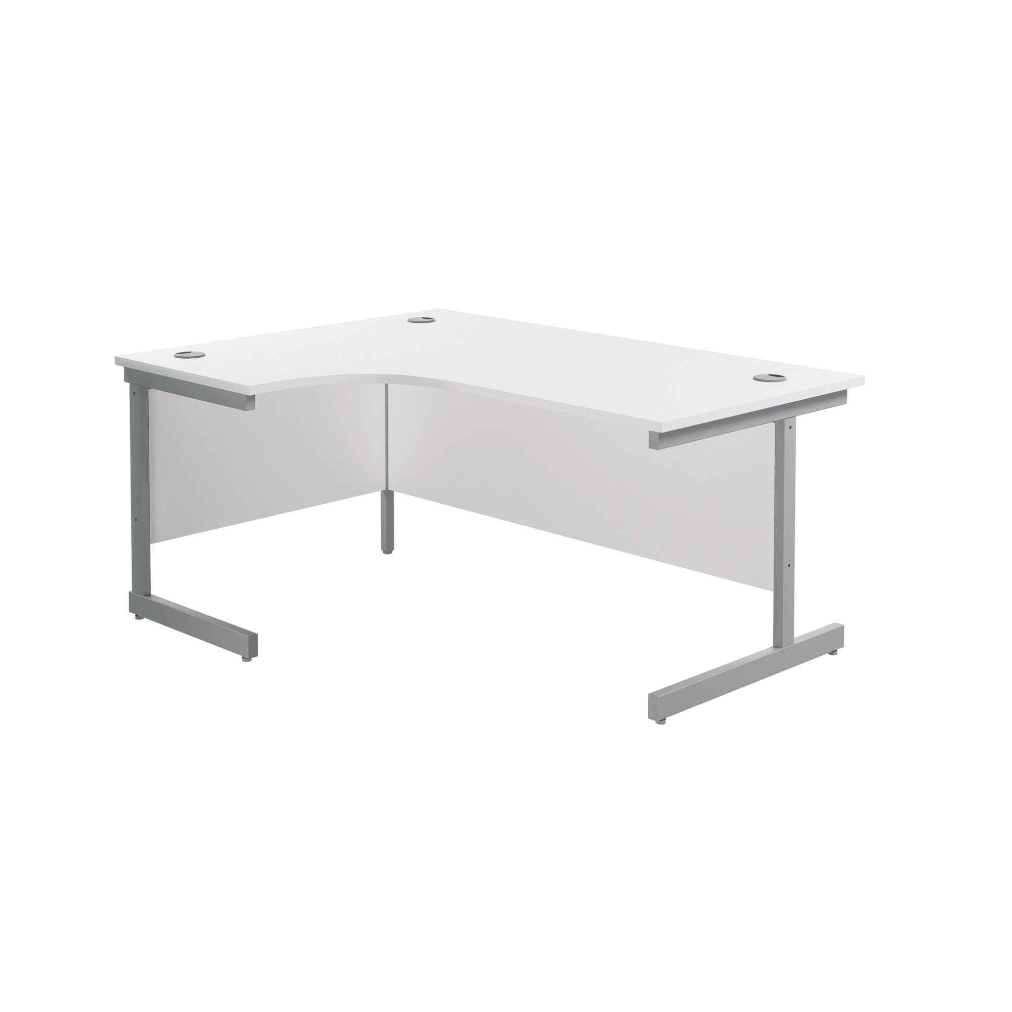 JEMINI RDL LH CANTILEVER DESK WHITE