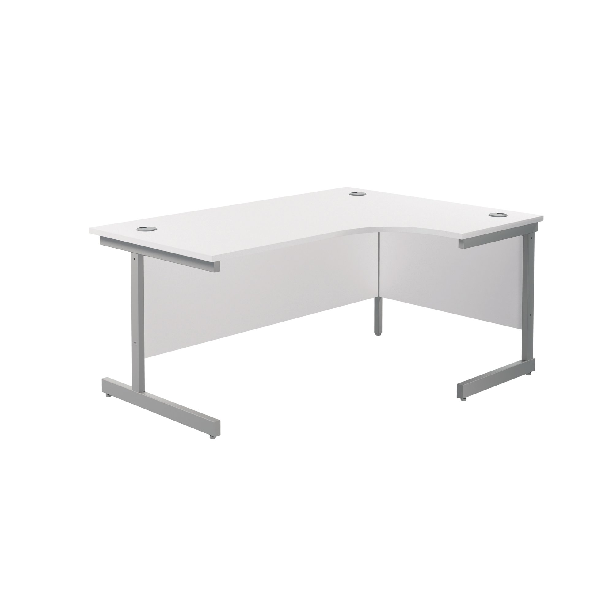 JEMINI RDL RH CANTILEVER DESK WHITE