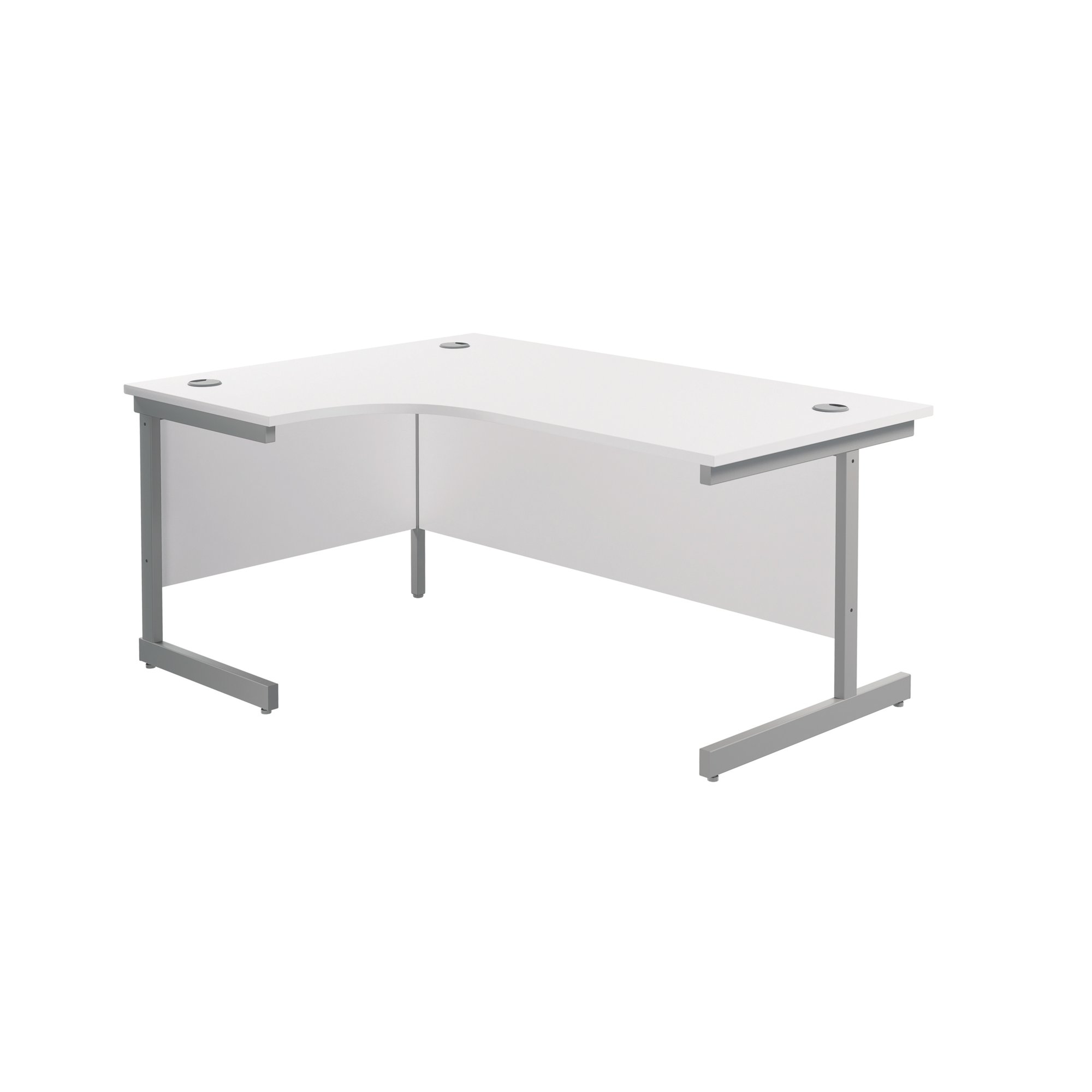JEMINI RDL LH CANTILEVER DESK WHITE