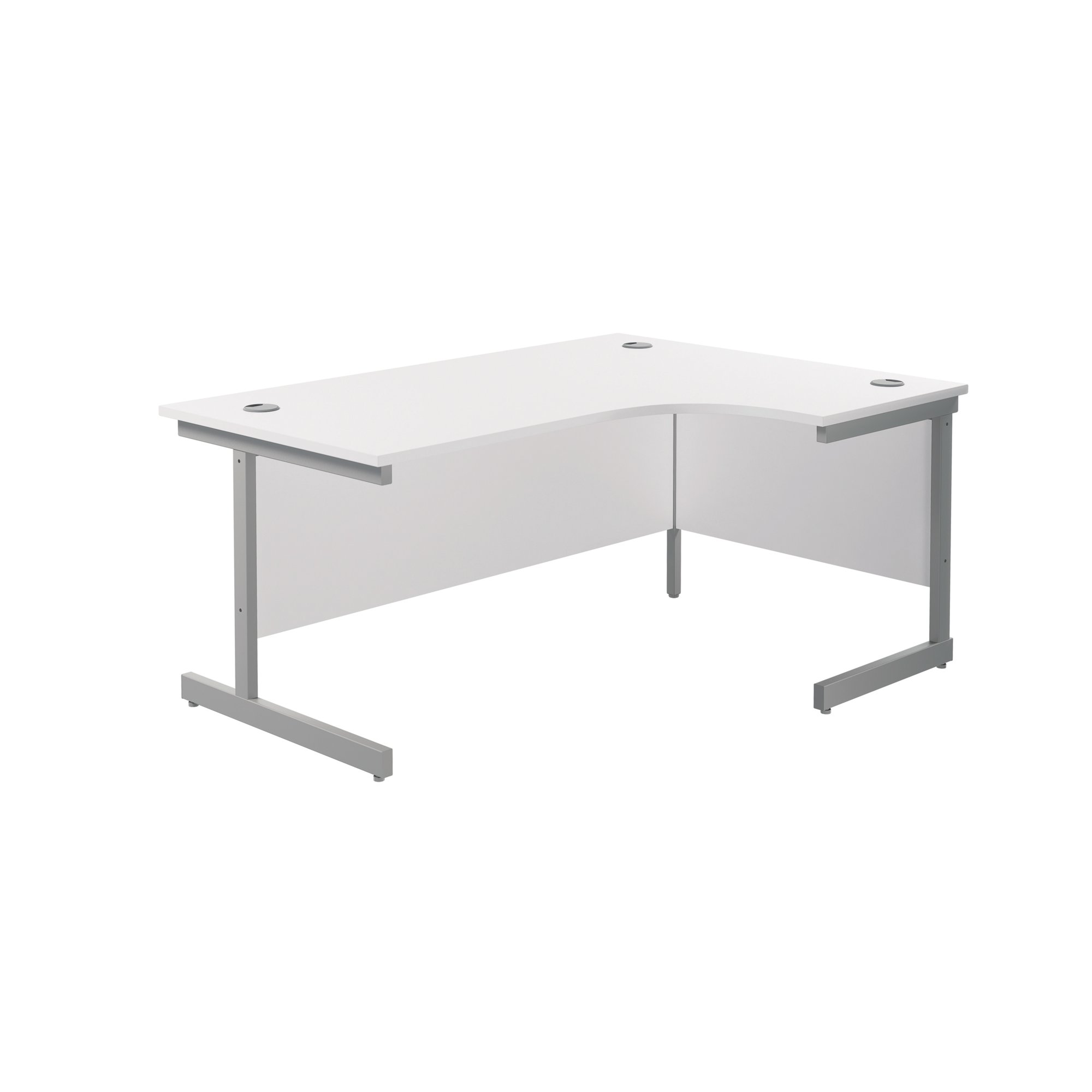 JEMINI RDL RH CANTILEVER DESK WHITE