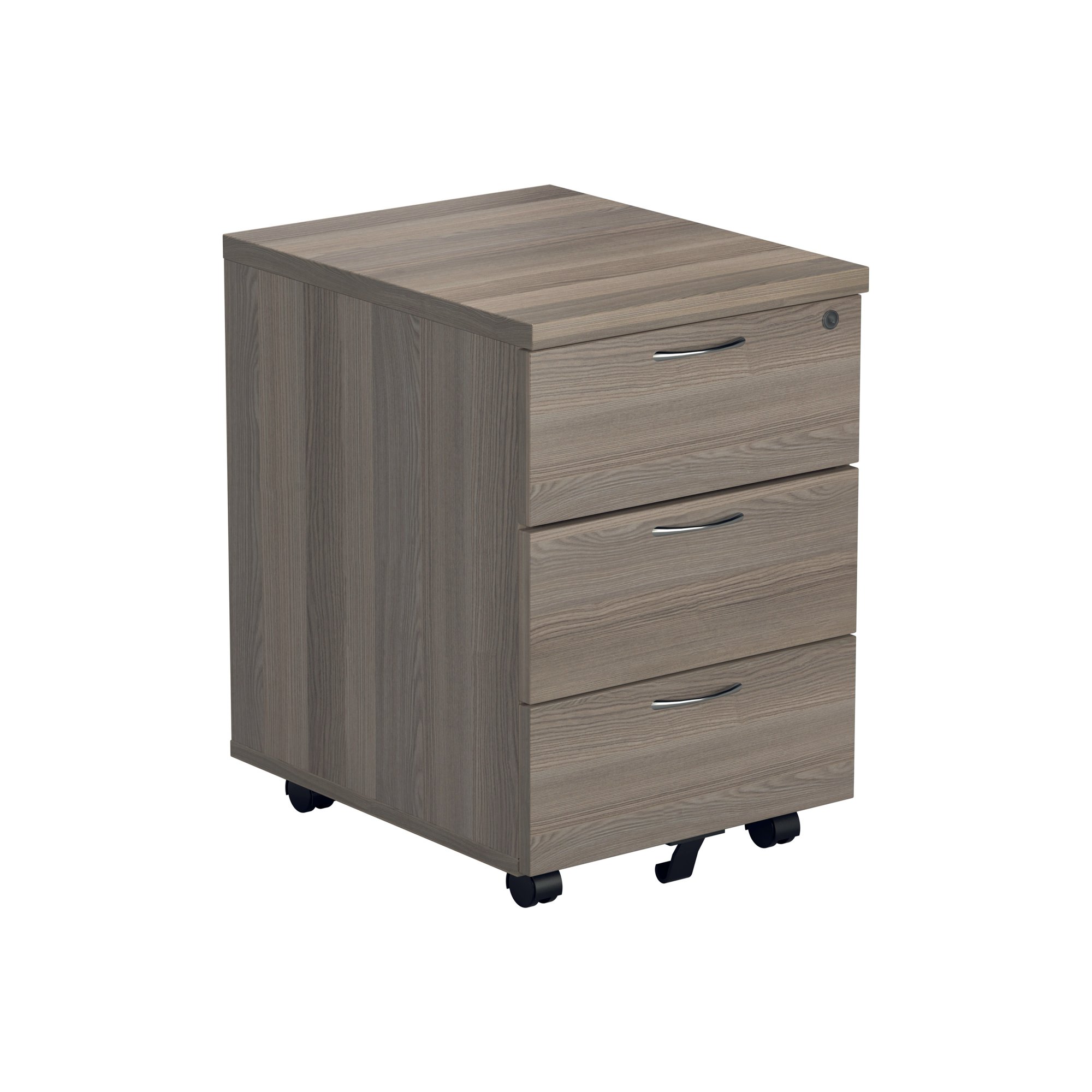 JEMINI 3 DRAWER MOBILE PEDESTAL GOAK