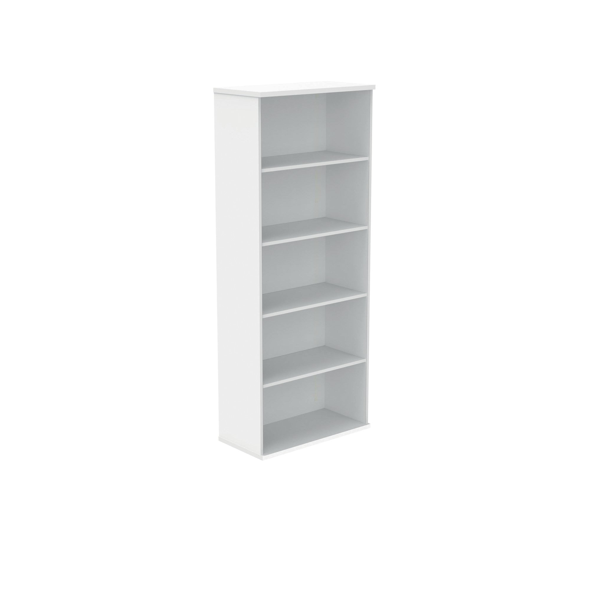 POLARIS BOOKCASE 4SHLF 1980H ARC WHT