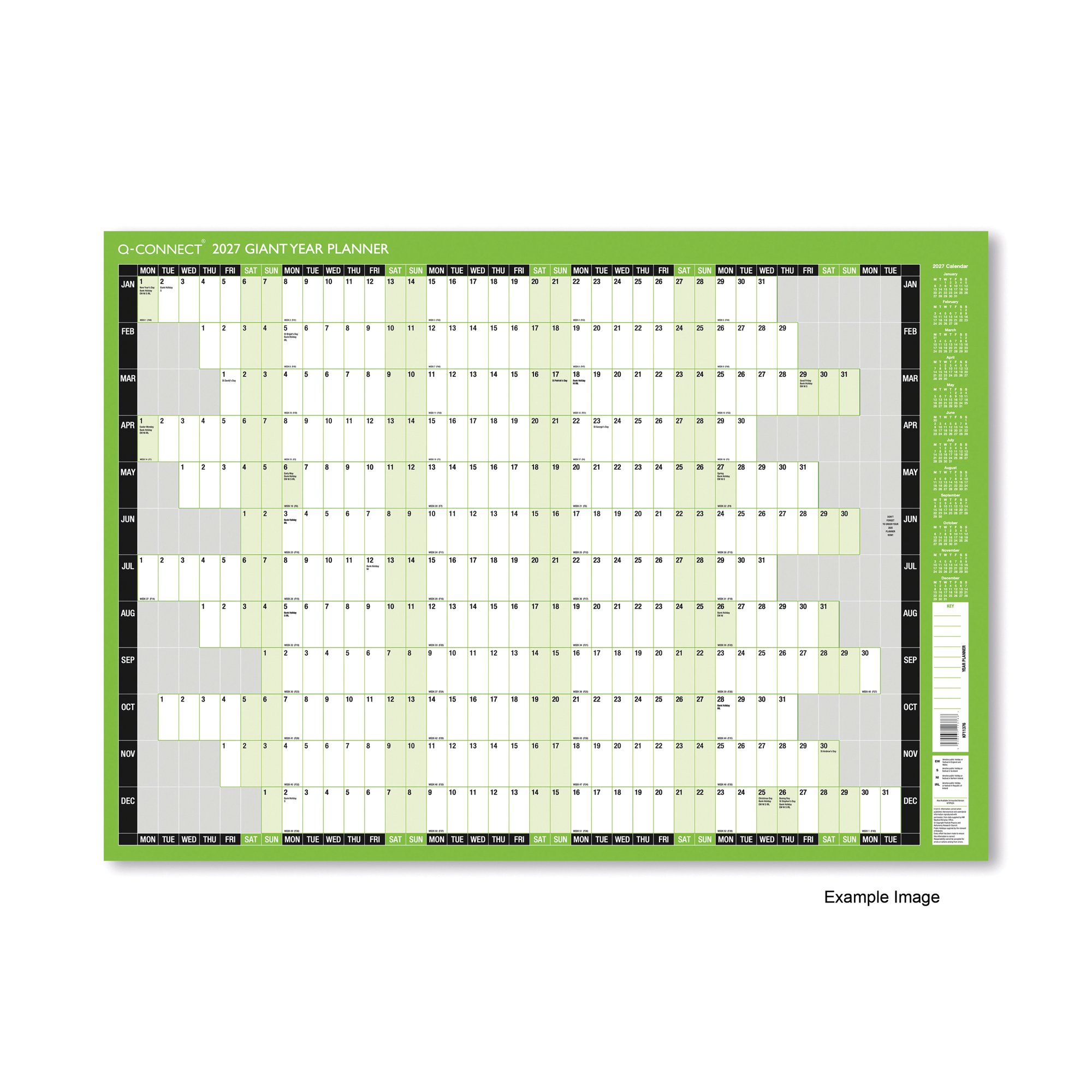 Q-CONNECT GIANT YEAR PLANNER 2027