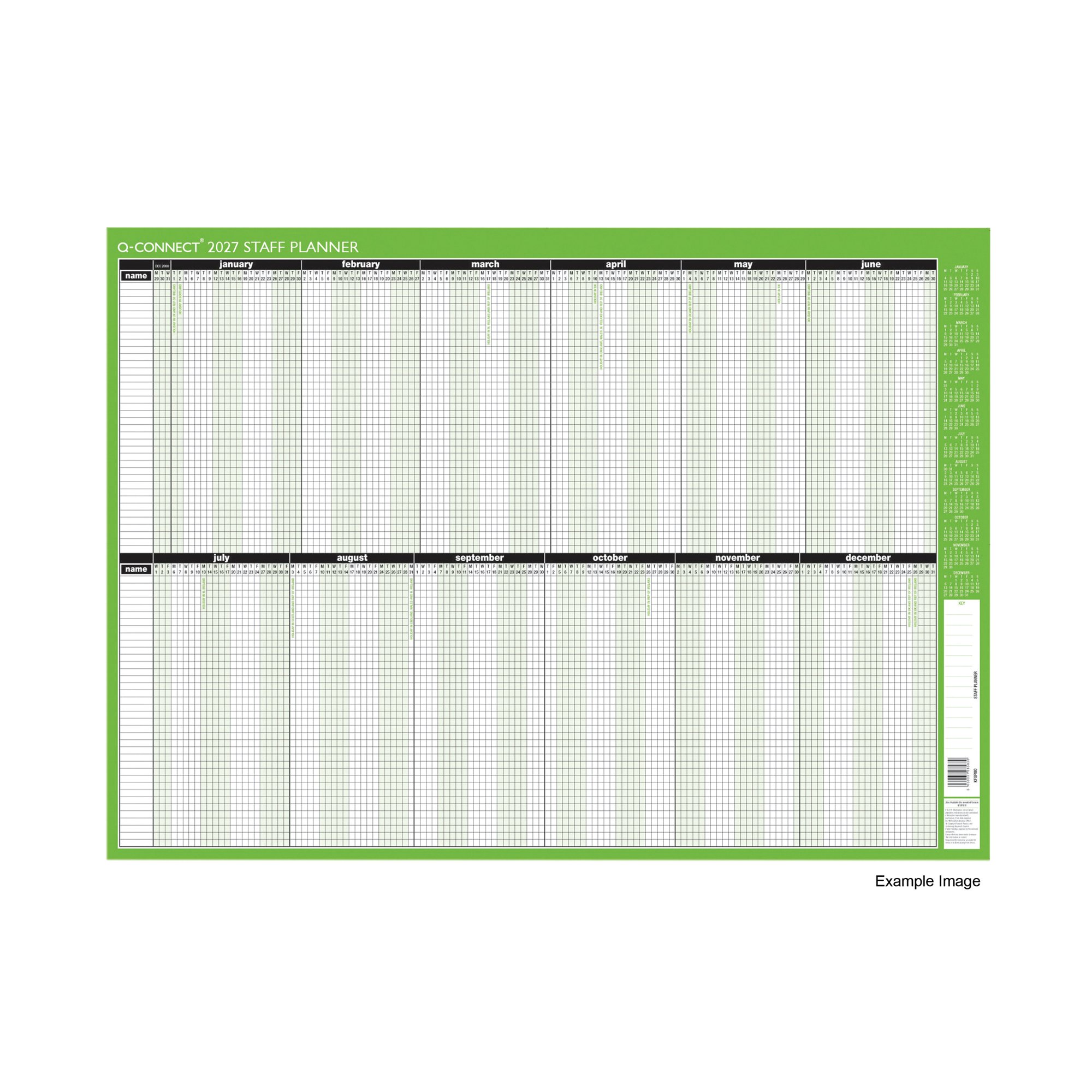 Q-CONNECT STAFF PLANNER MOUNTED 2027