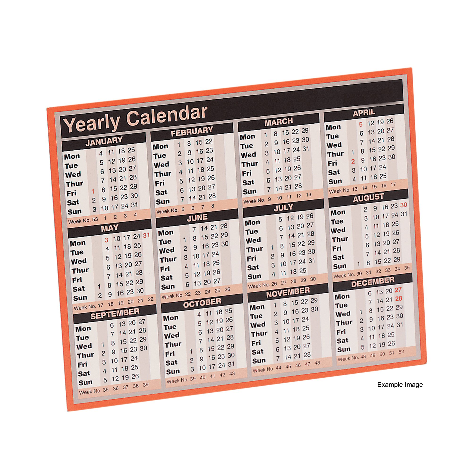 YEAR TO VIEW CALENDAR 2026
