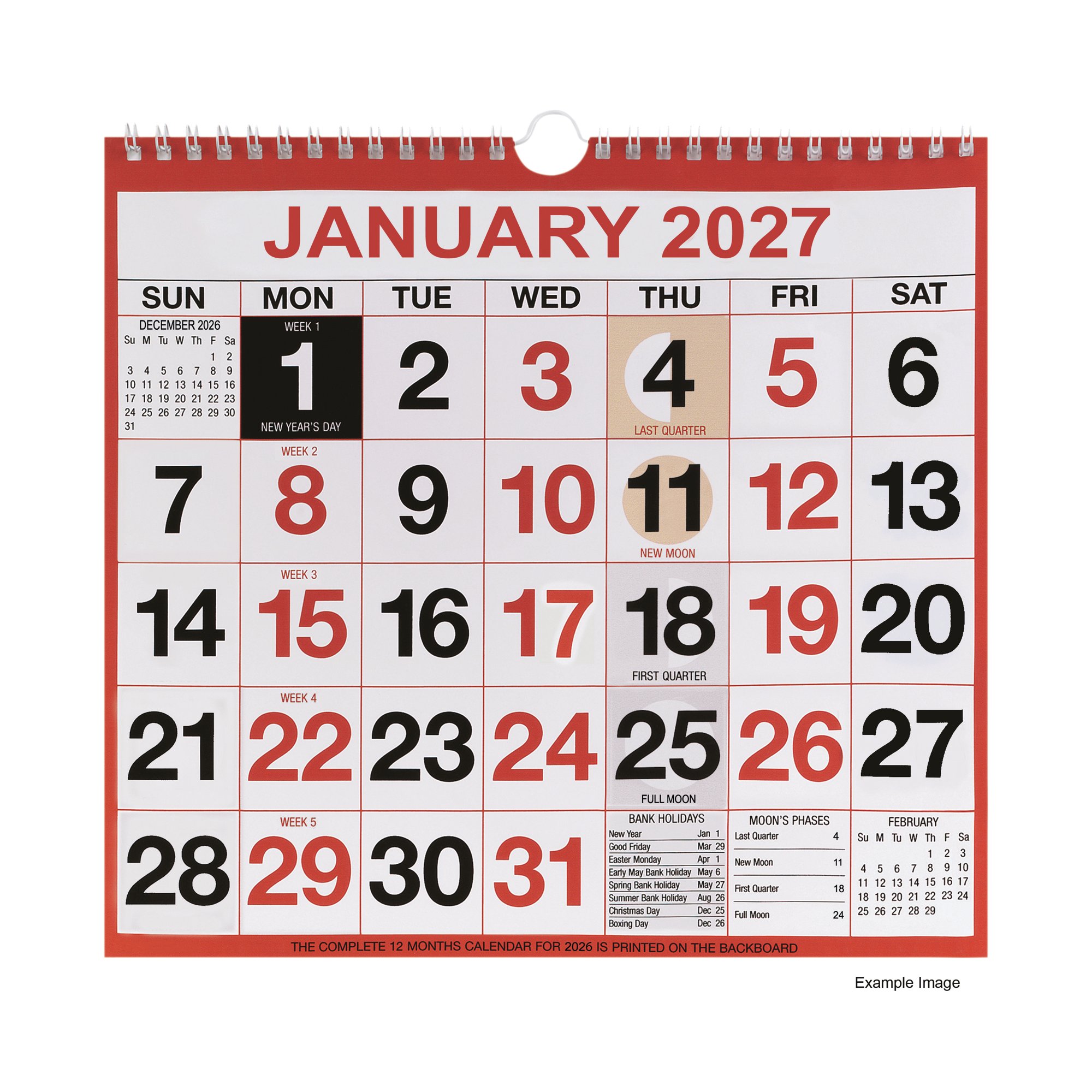 WIREBOUND MTV CALENDAR 249X231 2027