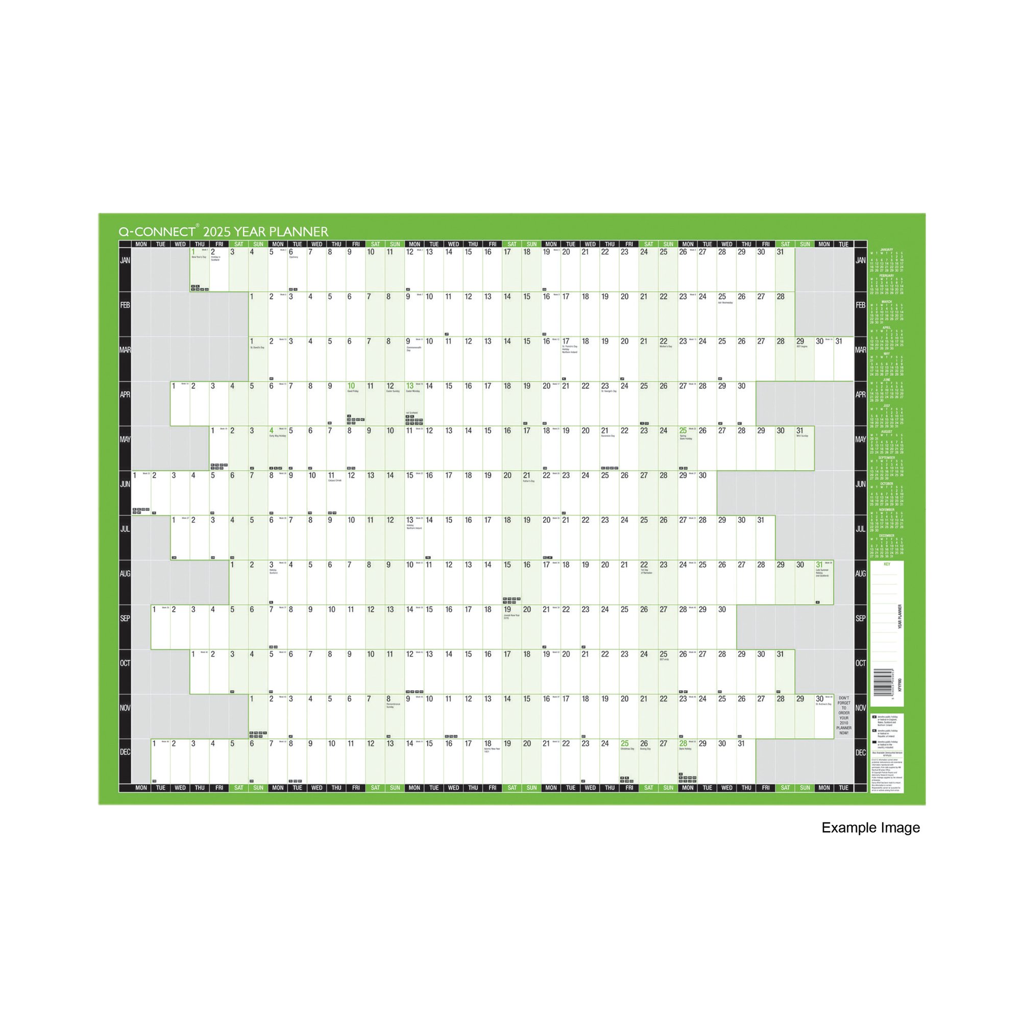 Q-CONNECT YEAR PLANNER UNMOUNTD 2025