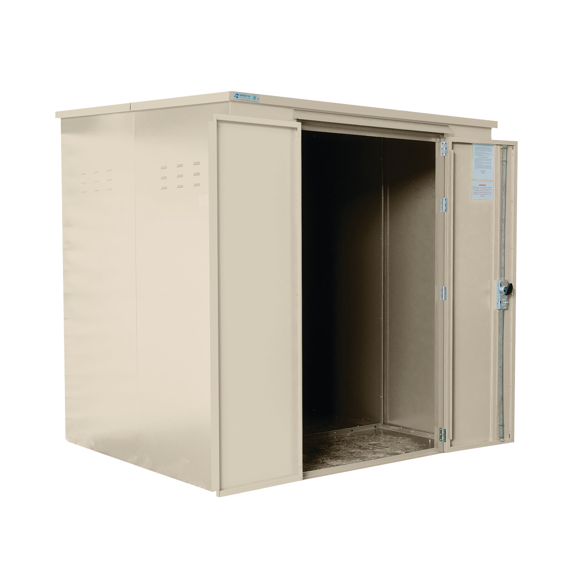 RYEDALE 6X6 METAL OUTDOOR SHED IVORY