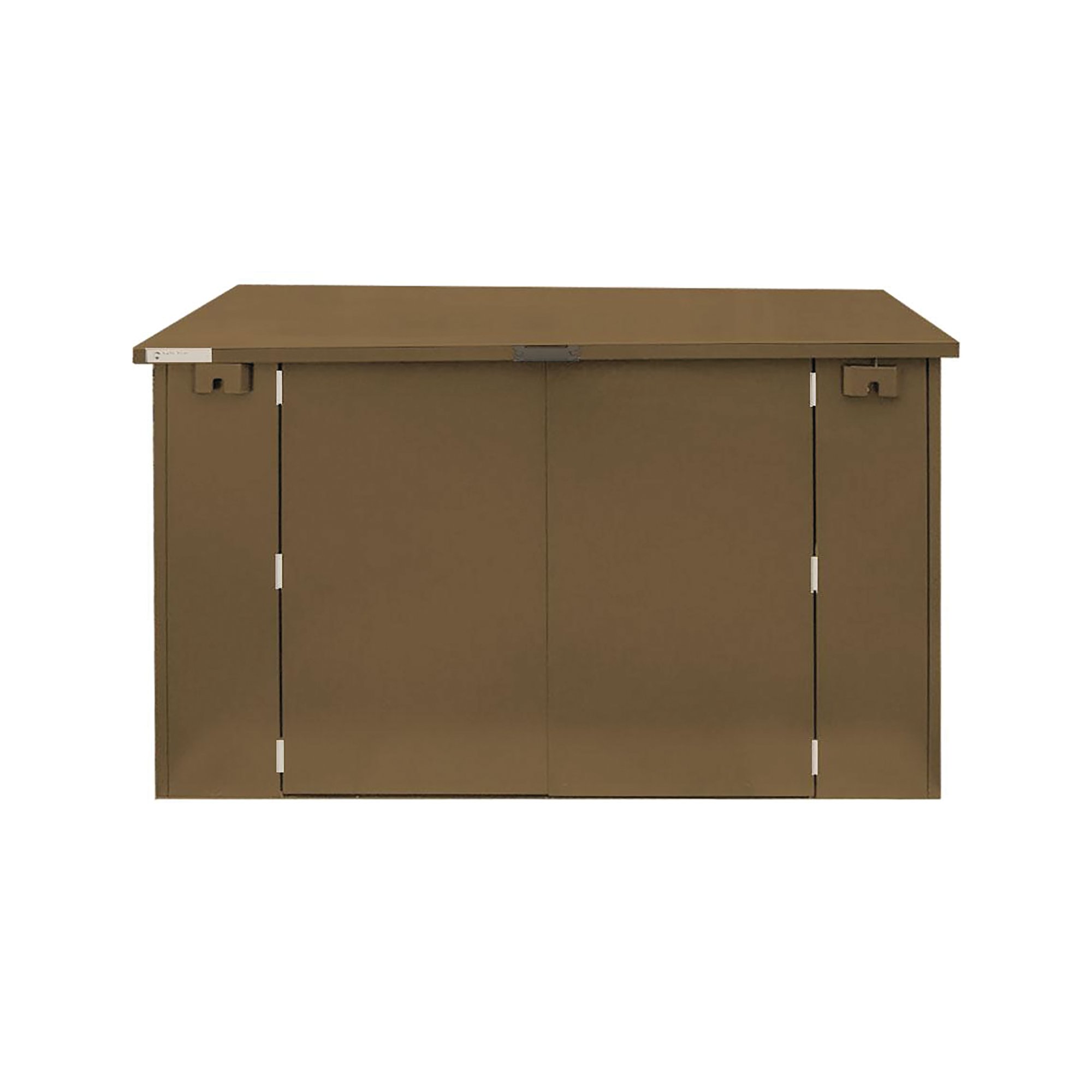 RIPON LIFT UP 6X3 METAL SHED BROWN