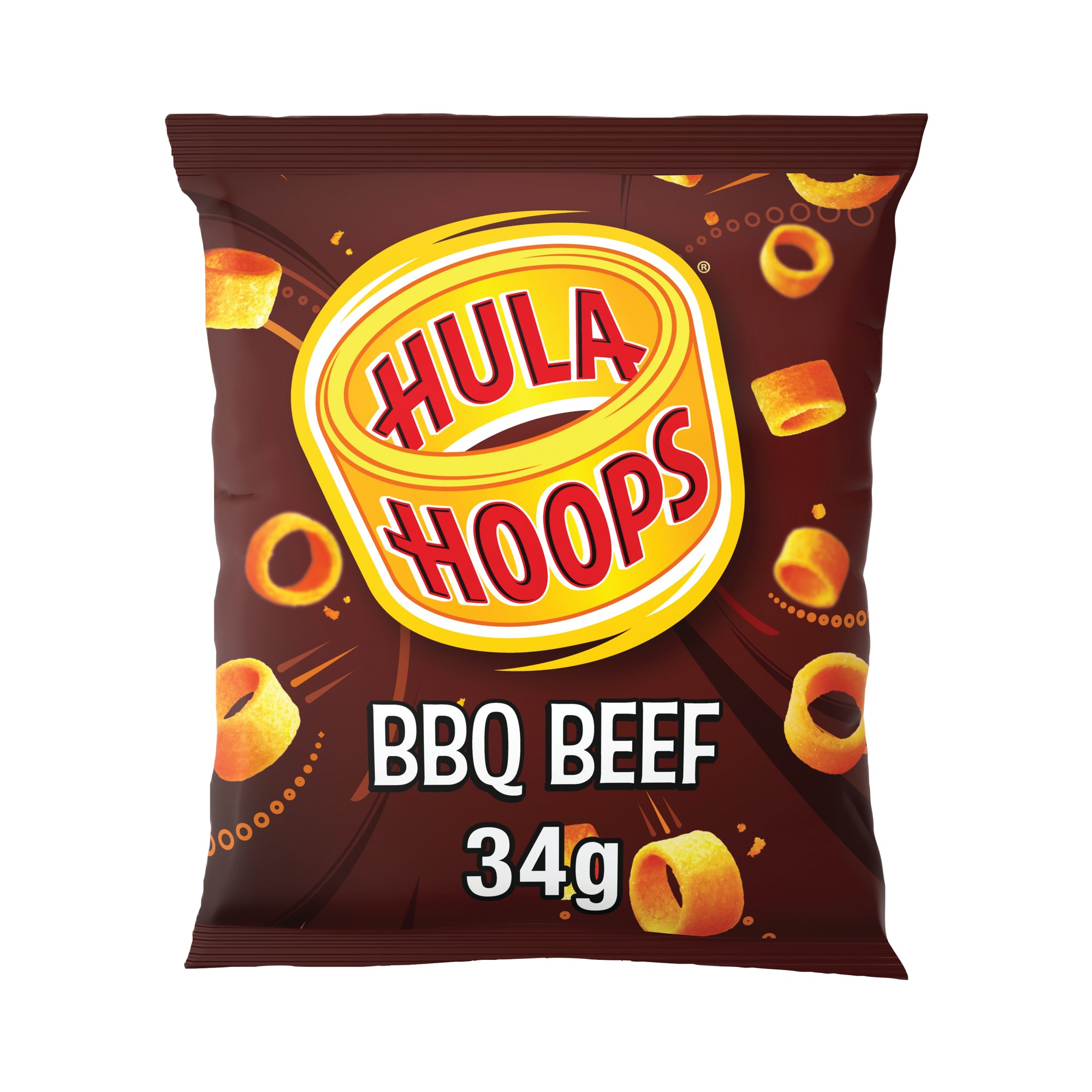 HULA HOOPS BBQ BEEF CRISPS 34G PK32