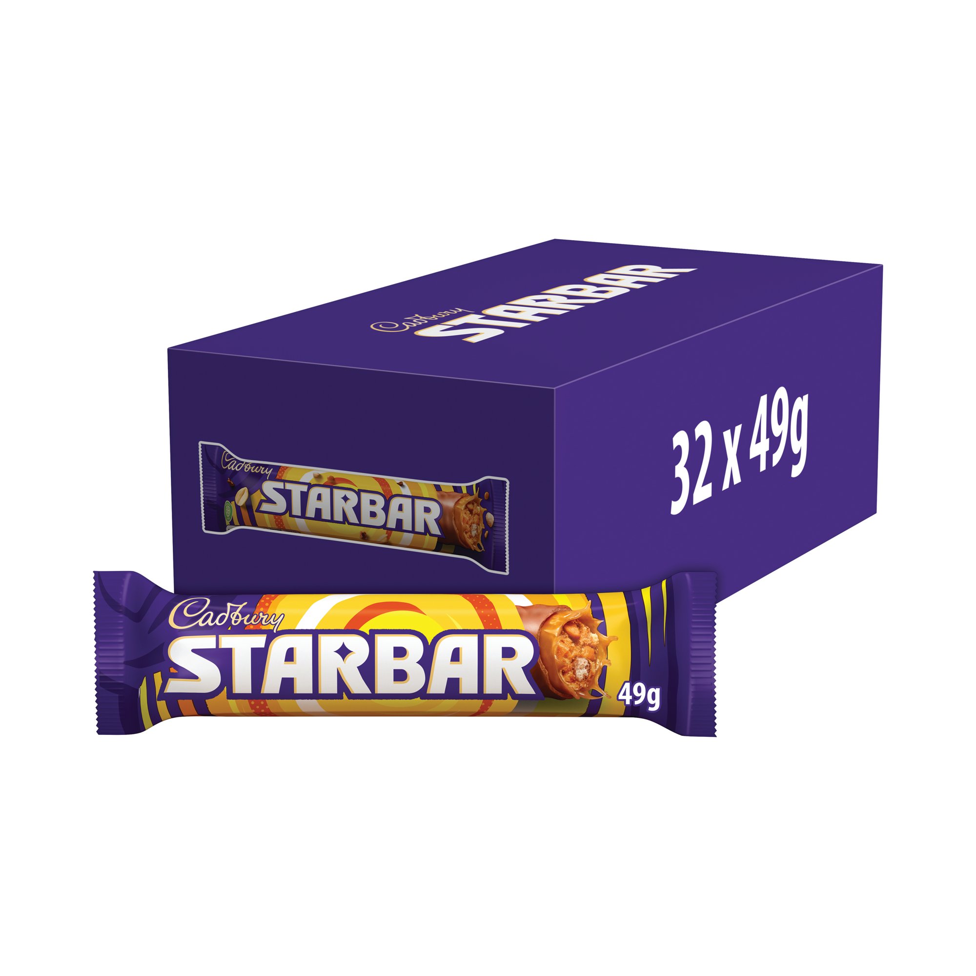 CADBURY STARBAR CHOC/PEANUT 49G PK32
