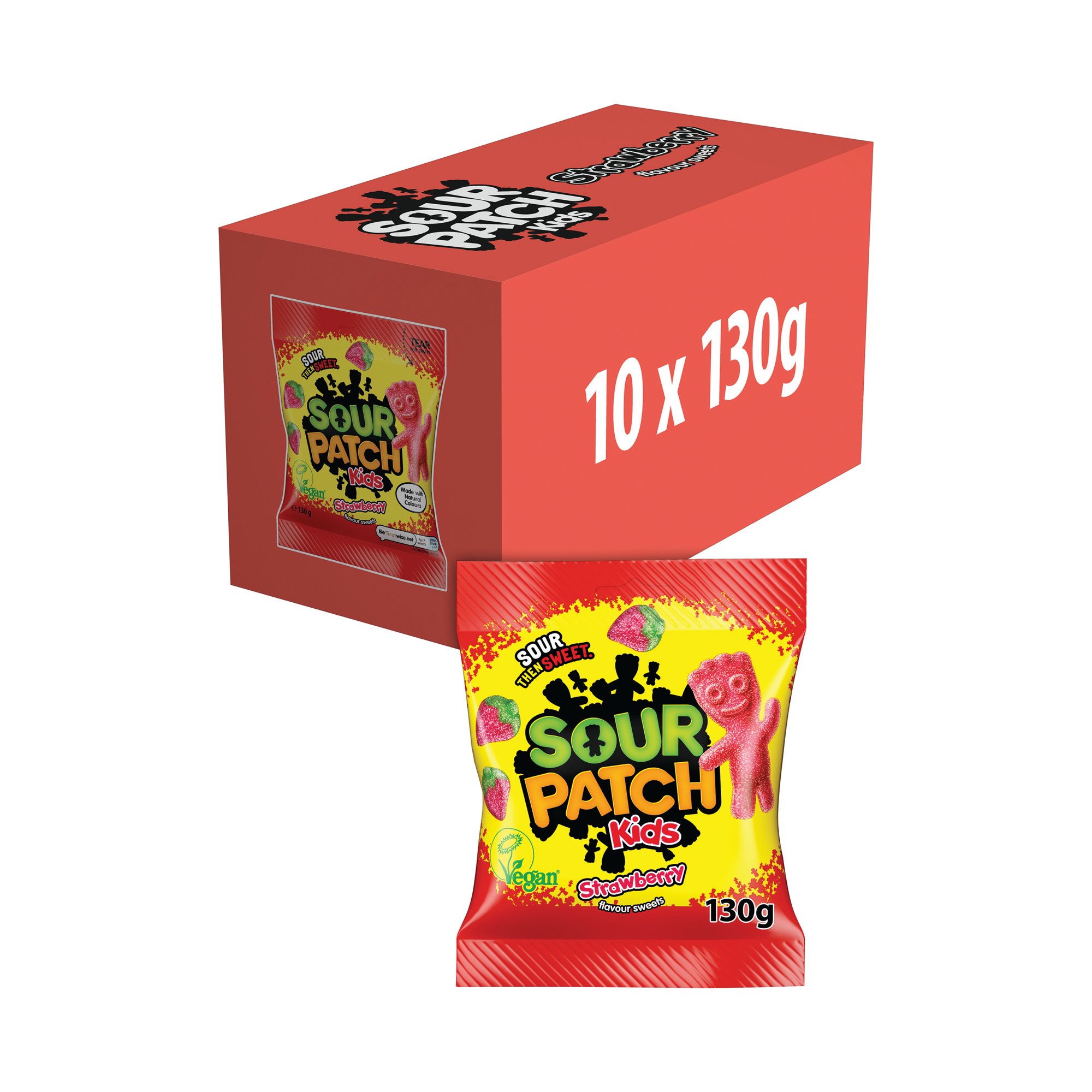 SOUR PATCH KIDS STRAWBERRY 130G PK10