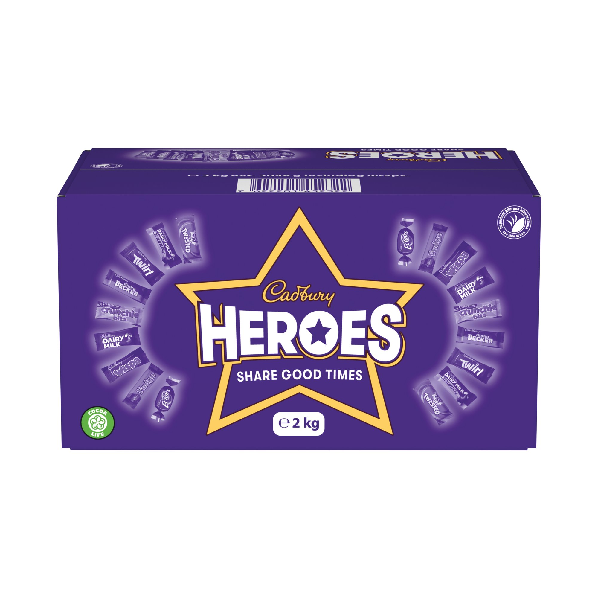 CADBURY HEROES CHOC SHARE BOX 2KG
