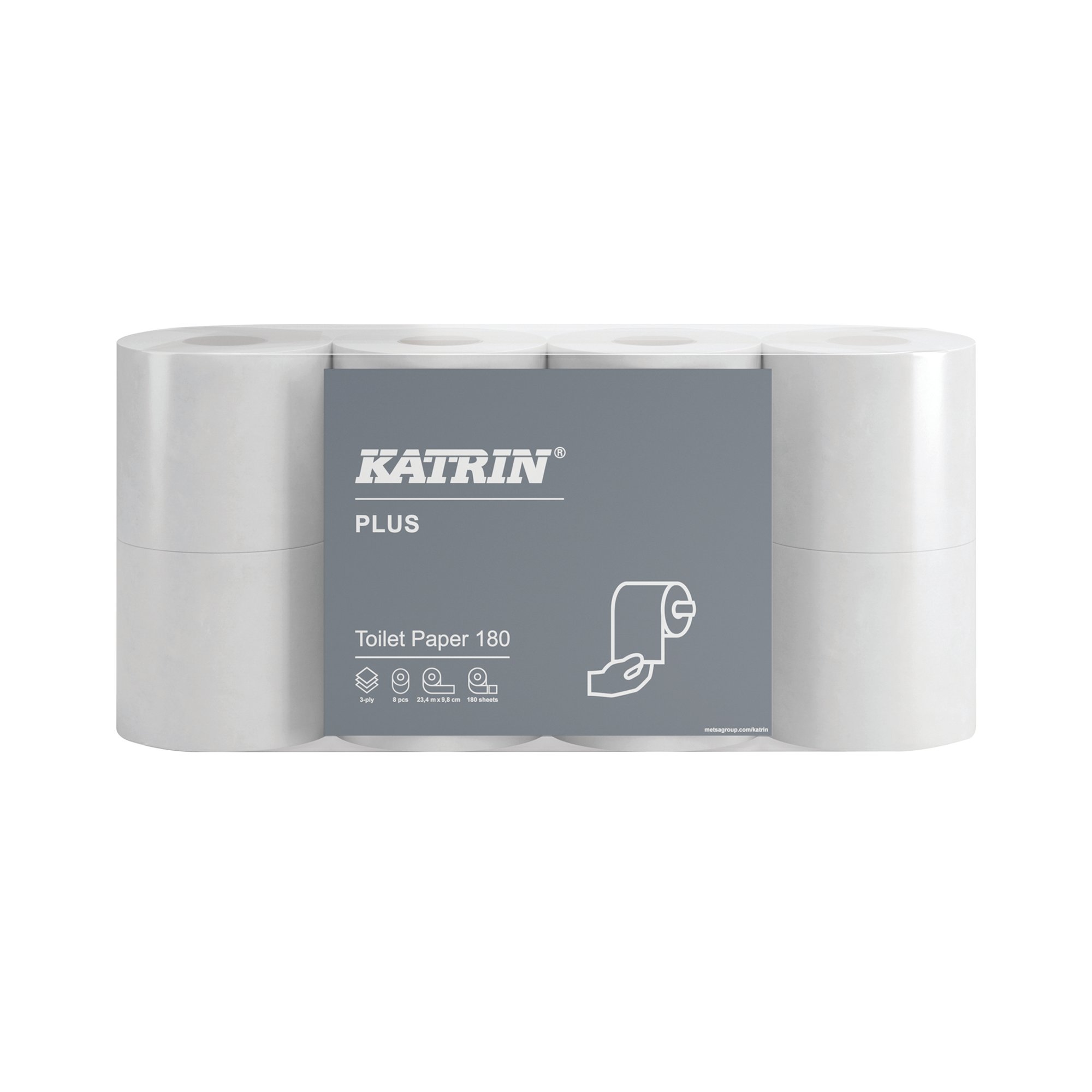 KATRIN PLUS 3-PLY WC ROLL 7X8 PK56
