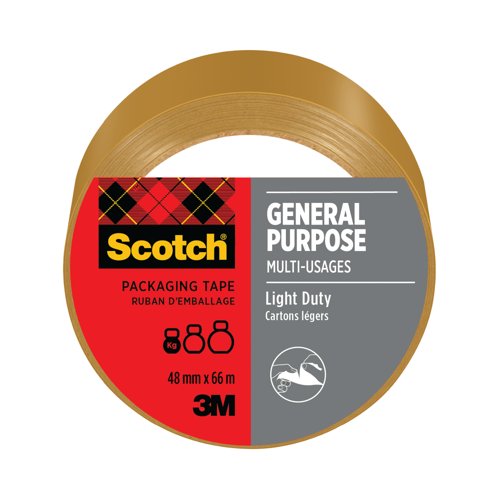 Scotch General Purpose Tape 48mm x 66m Brown 4501B6648 Scotch General Purpose Tape 48mm x 66m Brown 4501B6648