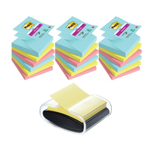 Post-It Super Sticky Z-Notes 76x76mm Cosmic (Pack of 6) Buy 3 + FOC Dispenser Post-It Super Sticky Z-Notes 76x76mm Cosmic (Pack of 6) Buy 3 + FOC Dispenser