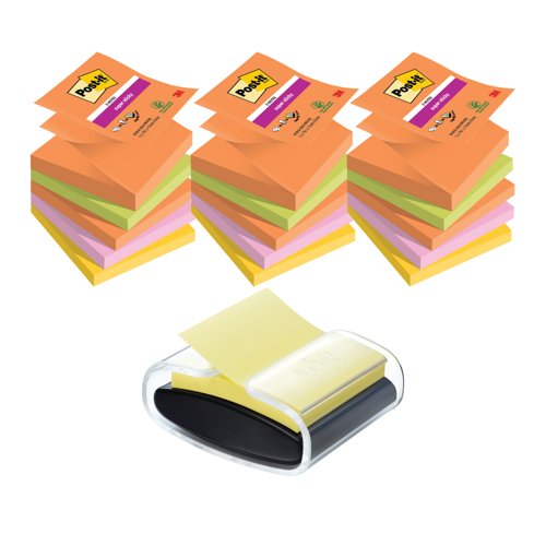 Post-It Super Sticky Z-Notes 76x76mm 90 Sheet Boost (Pack of 5) Buy 3 + FOC Dispenser Post-It Super Sticky Z-Notes 76x76mm 90 Sheet Boost (Pack of 5) Buy 3 + FOC Dispenser