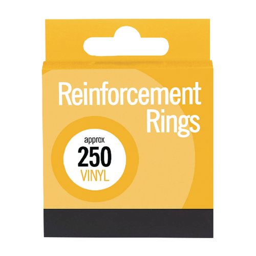 County Stationery Vinyl Reinforcements x250 (Pack of 12) C336 County Stationery Vinyl Reinforcements x250 (Pack of 12) C336