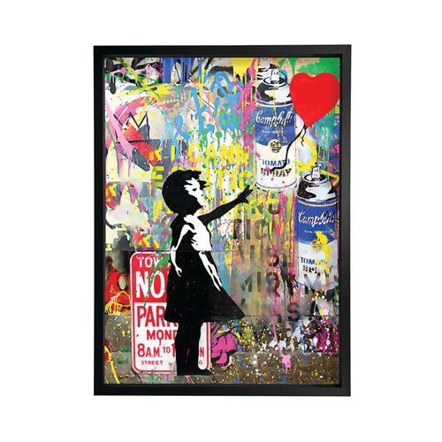 Banksy Balloon Girl Framed Print A2 16x24 Inches FP1STFAD50024A2S Banksy Balloon Girl Framed Print A2 16x24 Inches FP1STFAD50024A2S